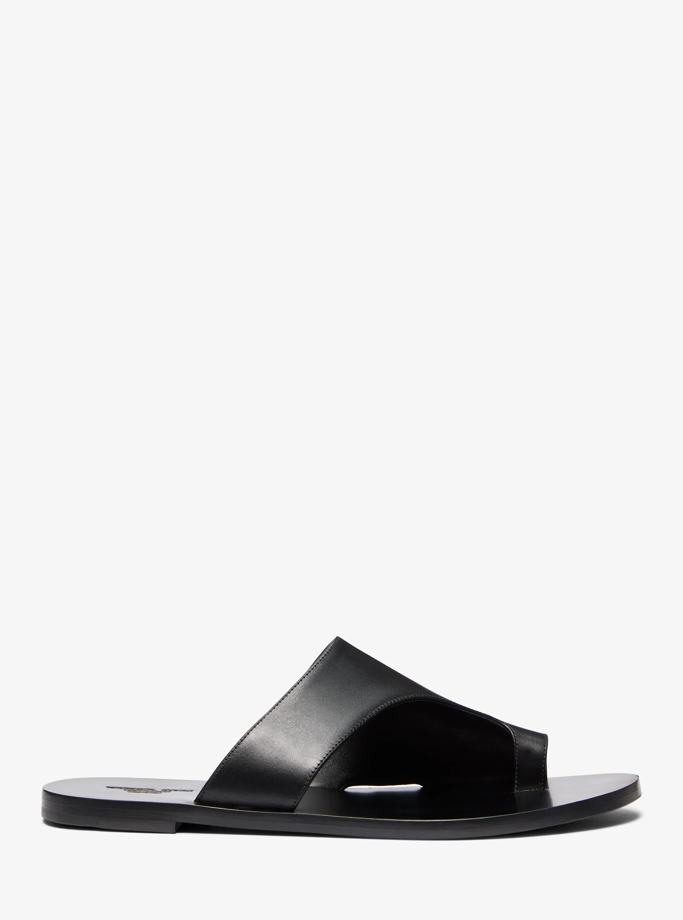 Сандалии Michael Kors Nettuno Leather Thong Sandal, цвет: Чёрный — фото 2