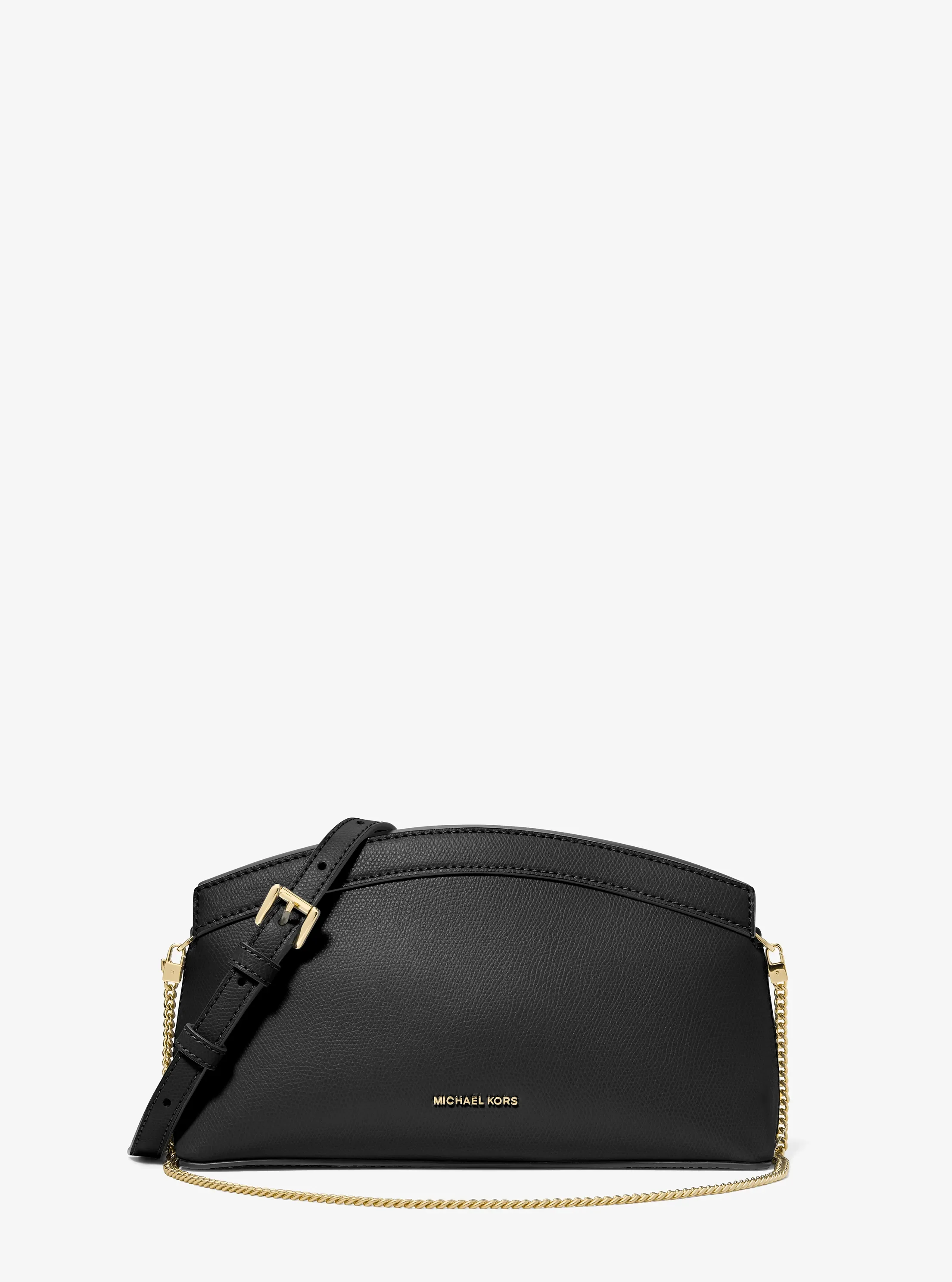 Женский клатч Michael Kors Athena Small Leather Convertible Clutch, цвет: Чёрный