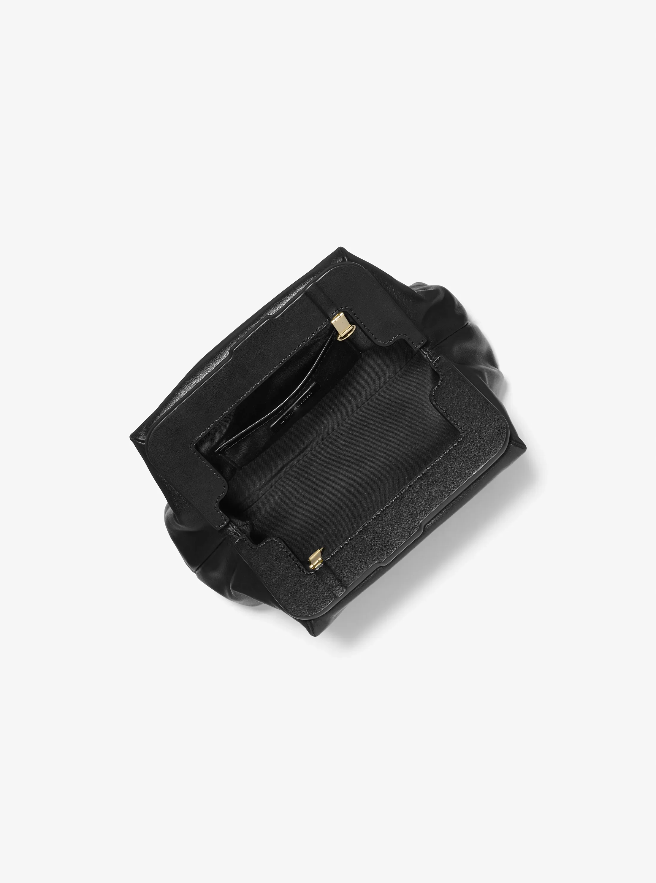 Женский клатч Michael Kors Goldie Small Leather Convertible Clutch, цвет: Чёрный — фото 2