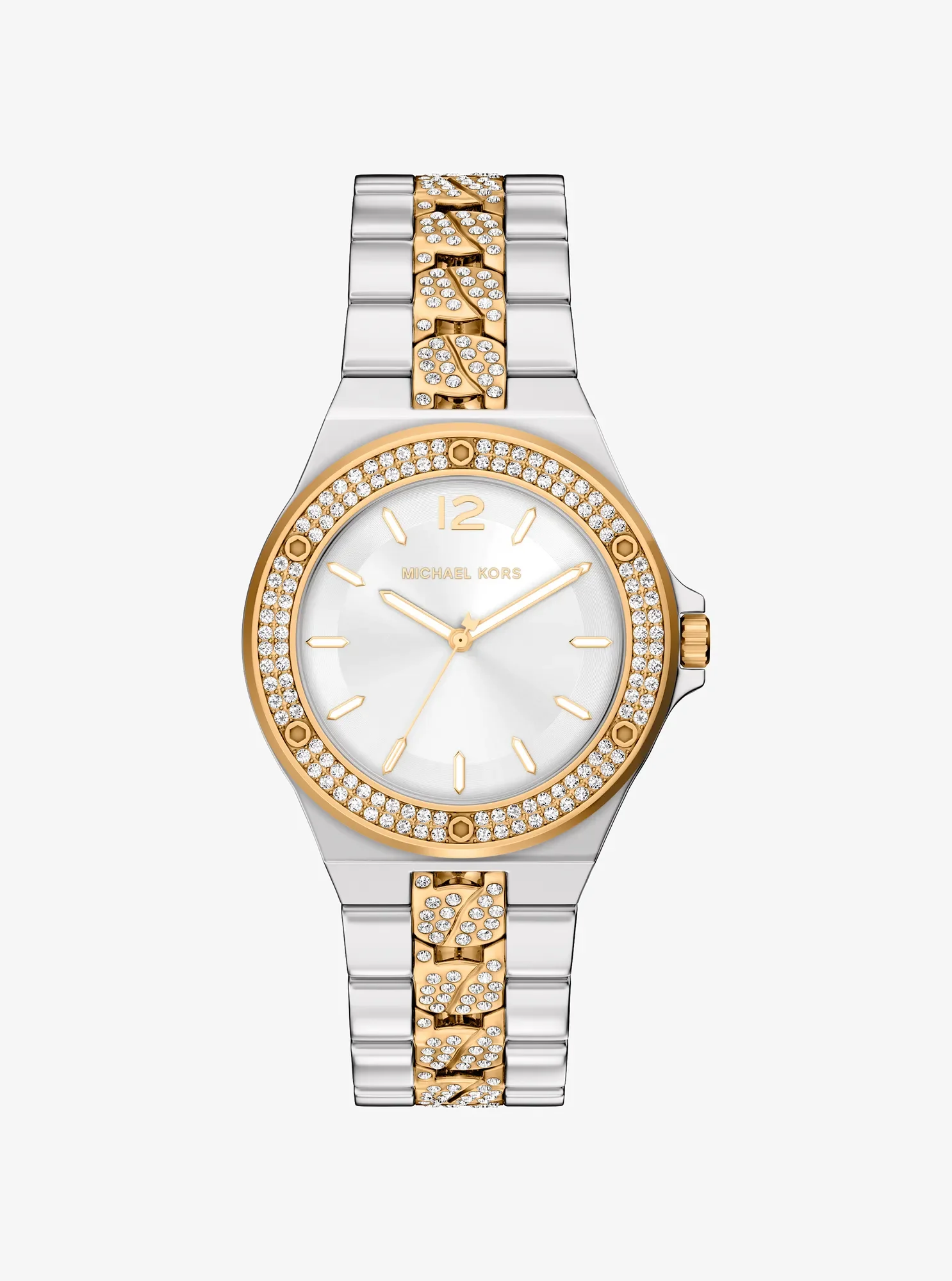 Часы Michael Kors Lennox Pavé Two-Tone Watch, цвет: Двухцветный