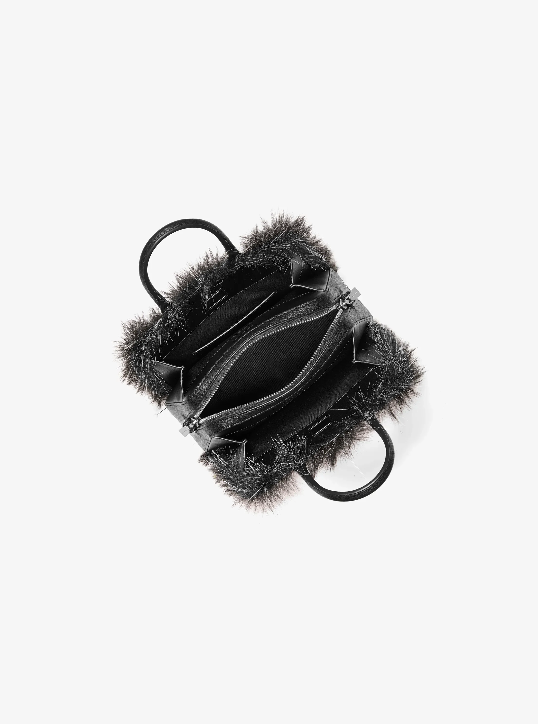 Женская сумка Michael Kors Laila Extra-Small Faux Fur Crossbody, цвет: Чёрный — фото 2