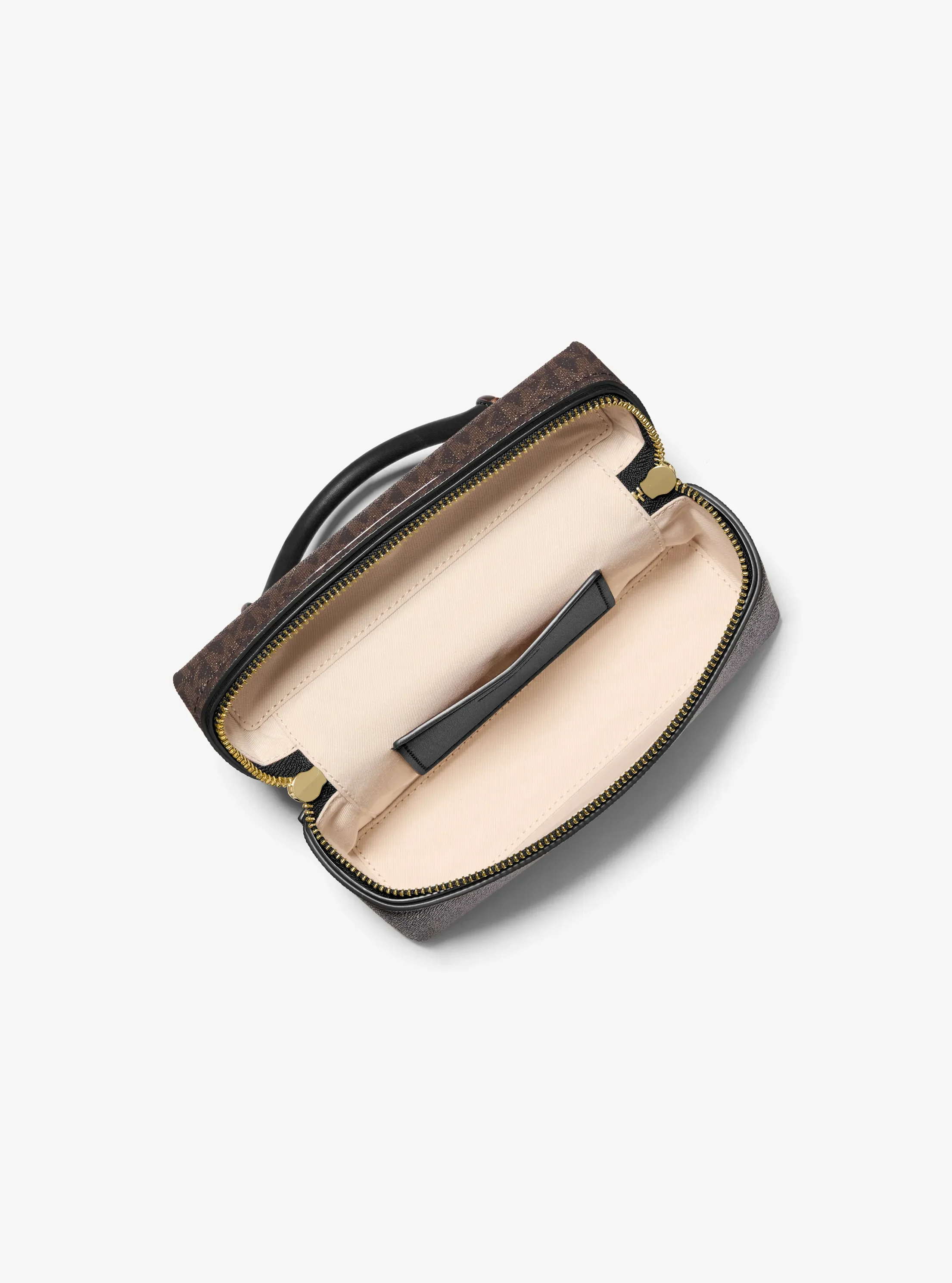 Женская сумка Michael Kors Jana Extra-Small Signature Logo Convertible Crossbody Bag, цвет: Коричневый / Чёрный — фото 2