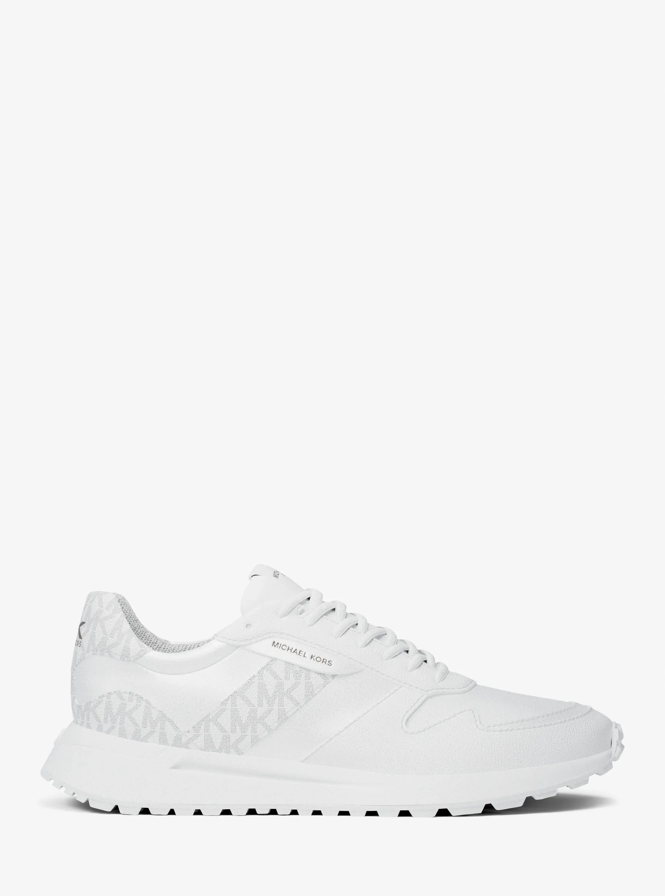 Кроссовки Michael Kors Dax Mixed-Media Trainer, цвет: Яркий белый — фото 2