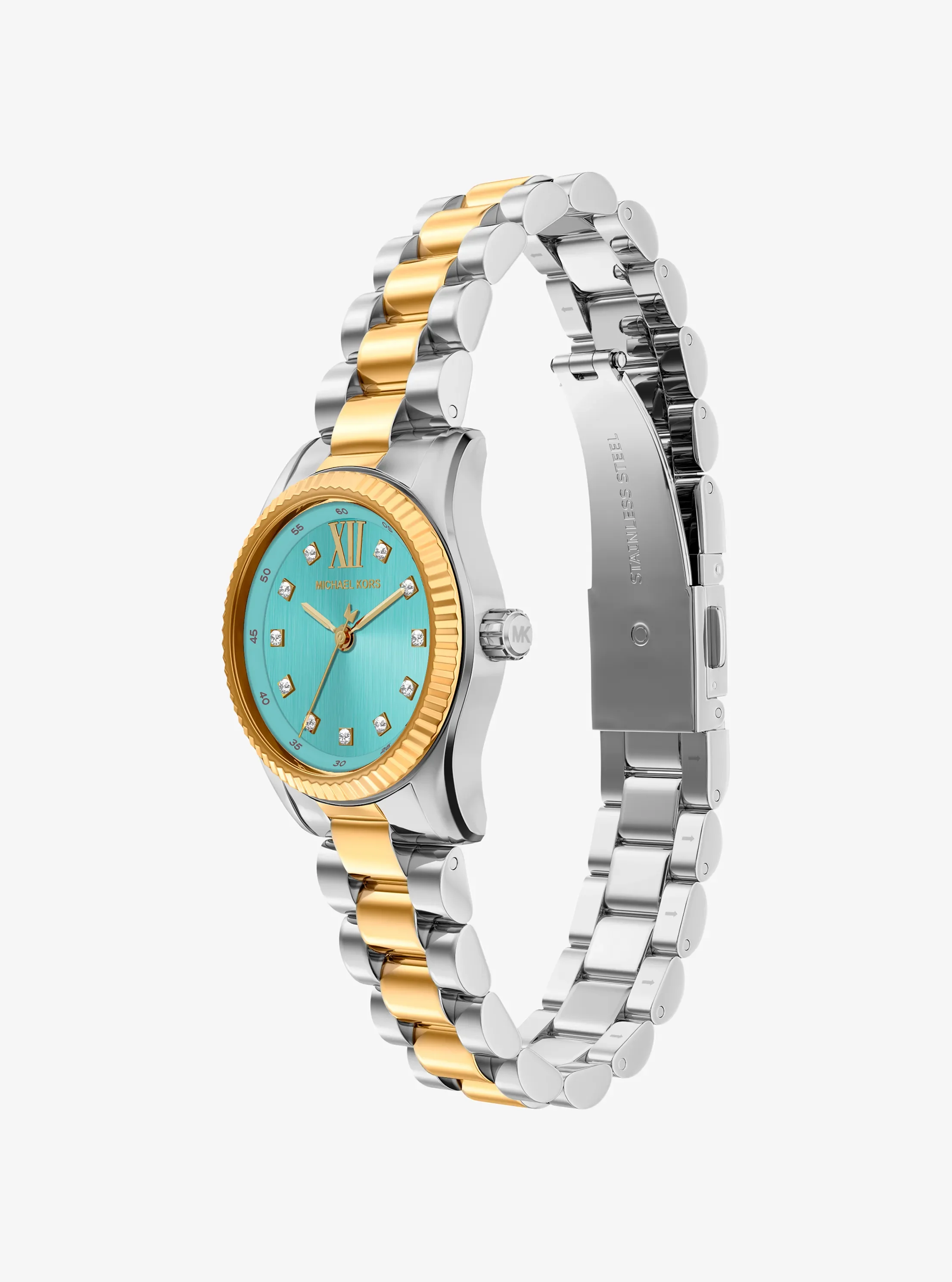 Женские часы Michael Kors Petite Lexington Pavé Two-Tone Watch — фото 6