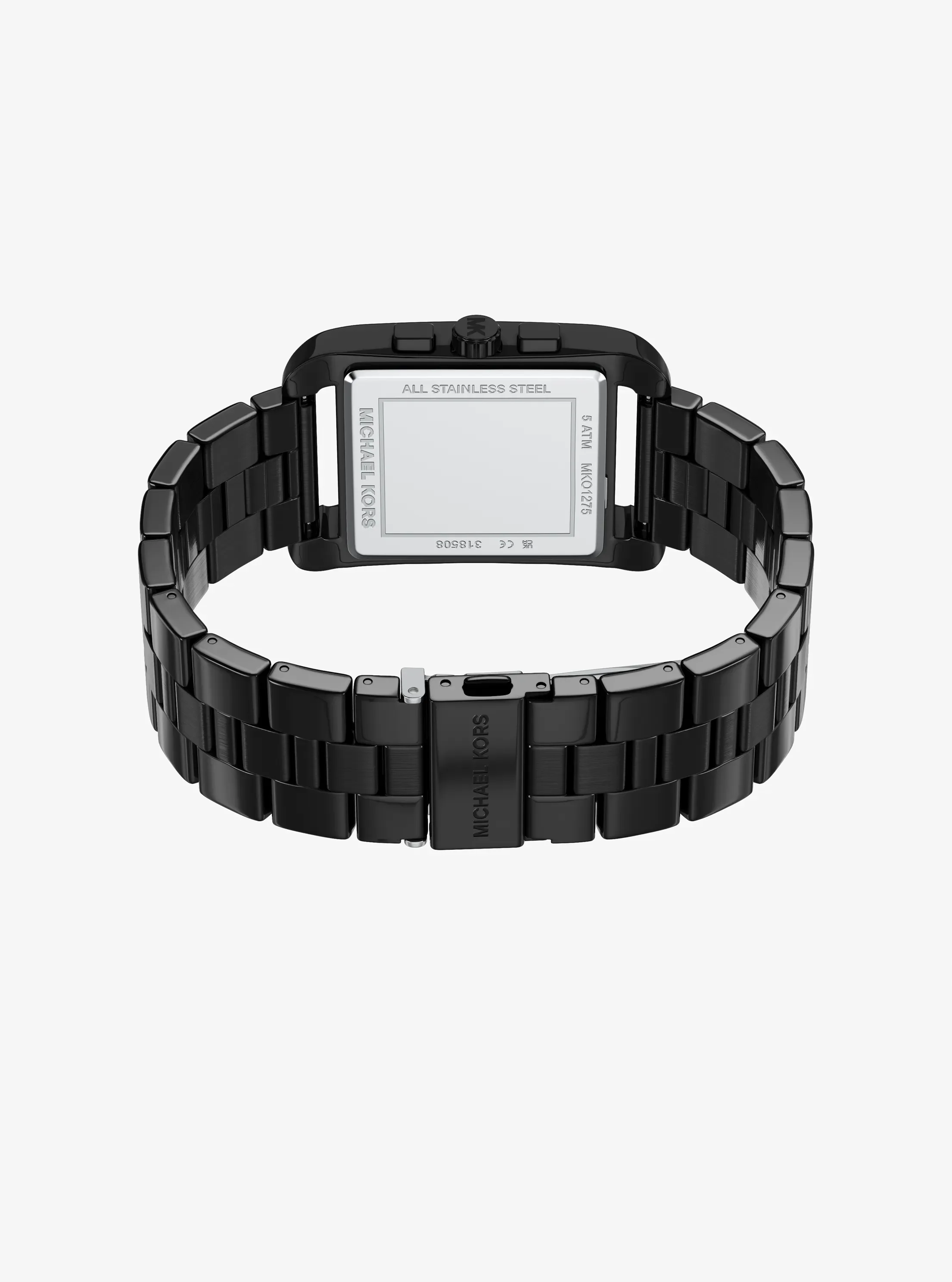 Часы Michael Kors Oversized Monroe Black-Tone Watch, цвет: Чёрный — фото 4