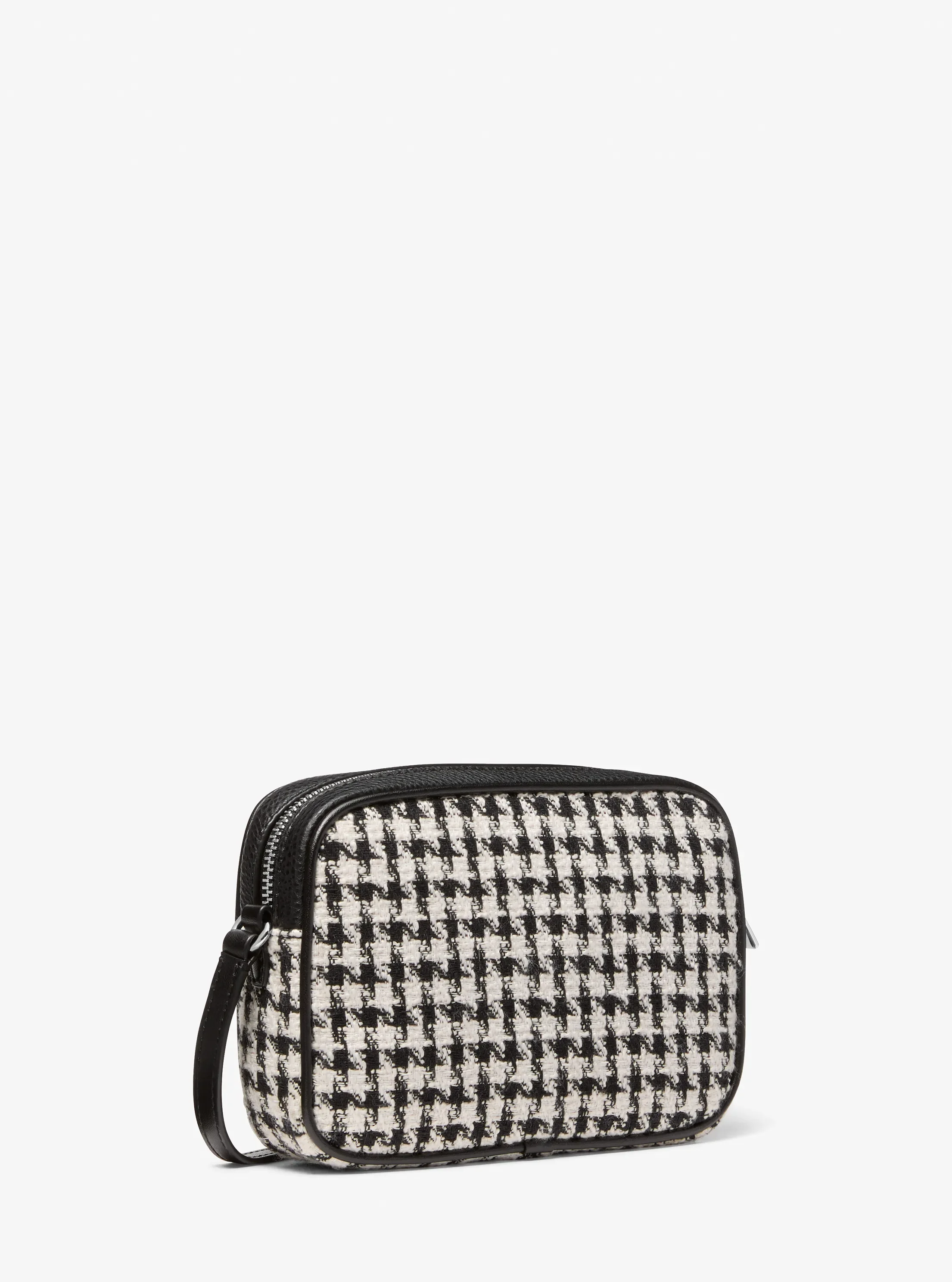 Женская сумка Michael Kors Jet Set Travel Small Houndstooth Crossbody, цвет: Чёрный / Светлый кремовый — фото 3