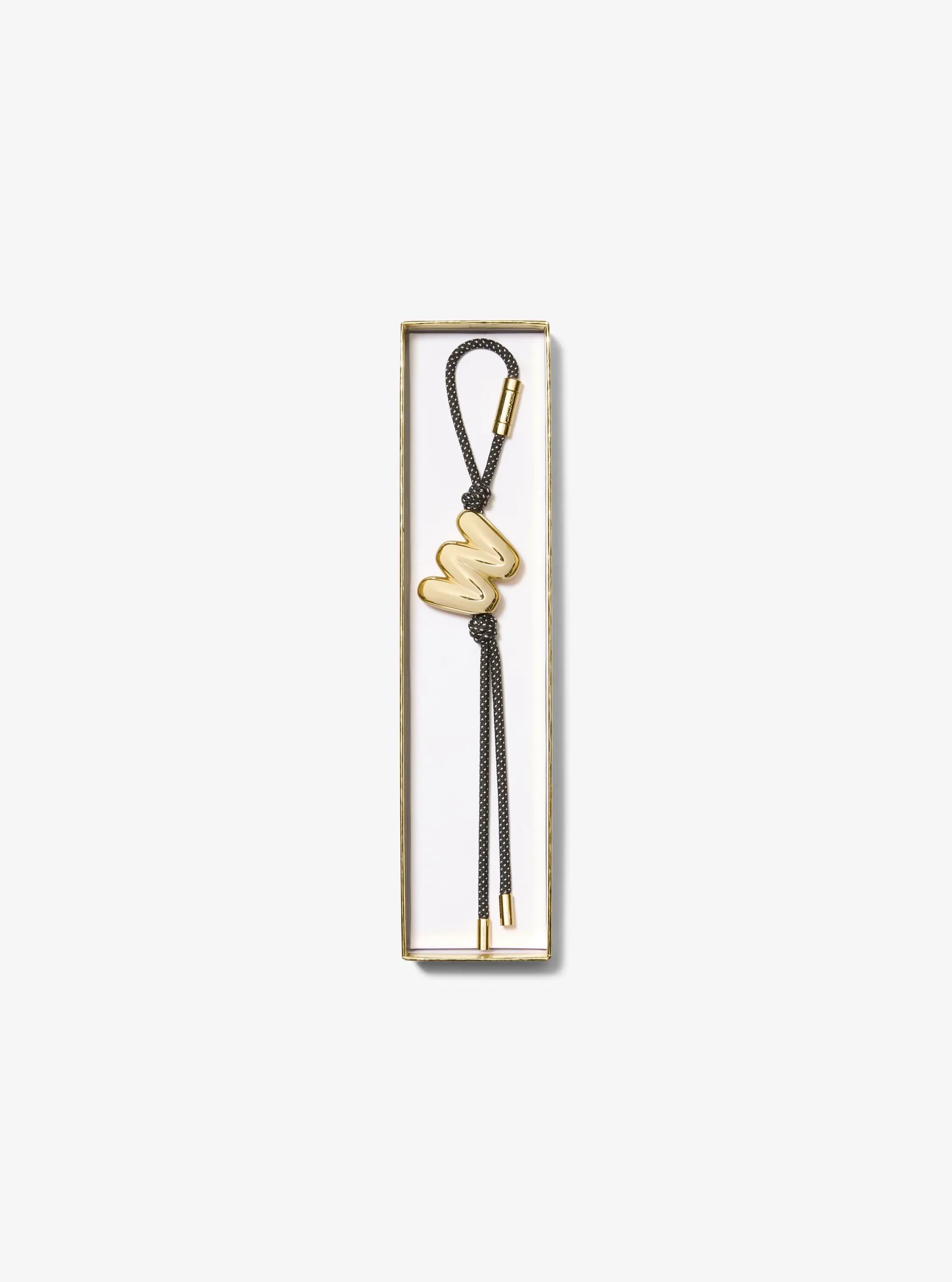Женские брелоки Michael Kors Initial Gold-Tone and Speckled Cord Bag Charm — фото 2