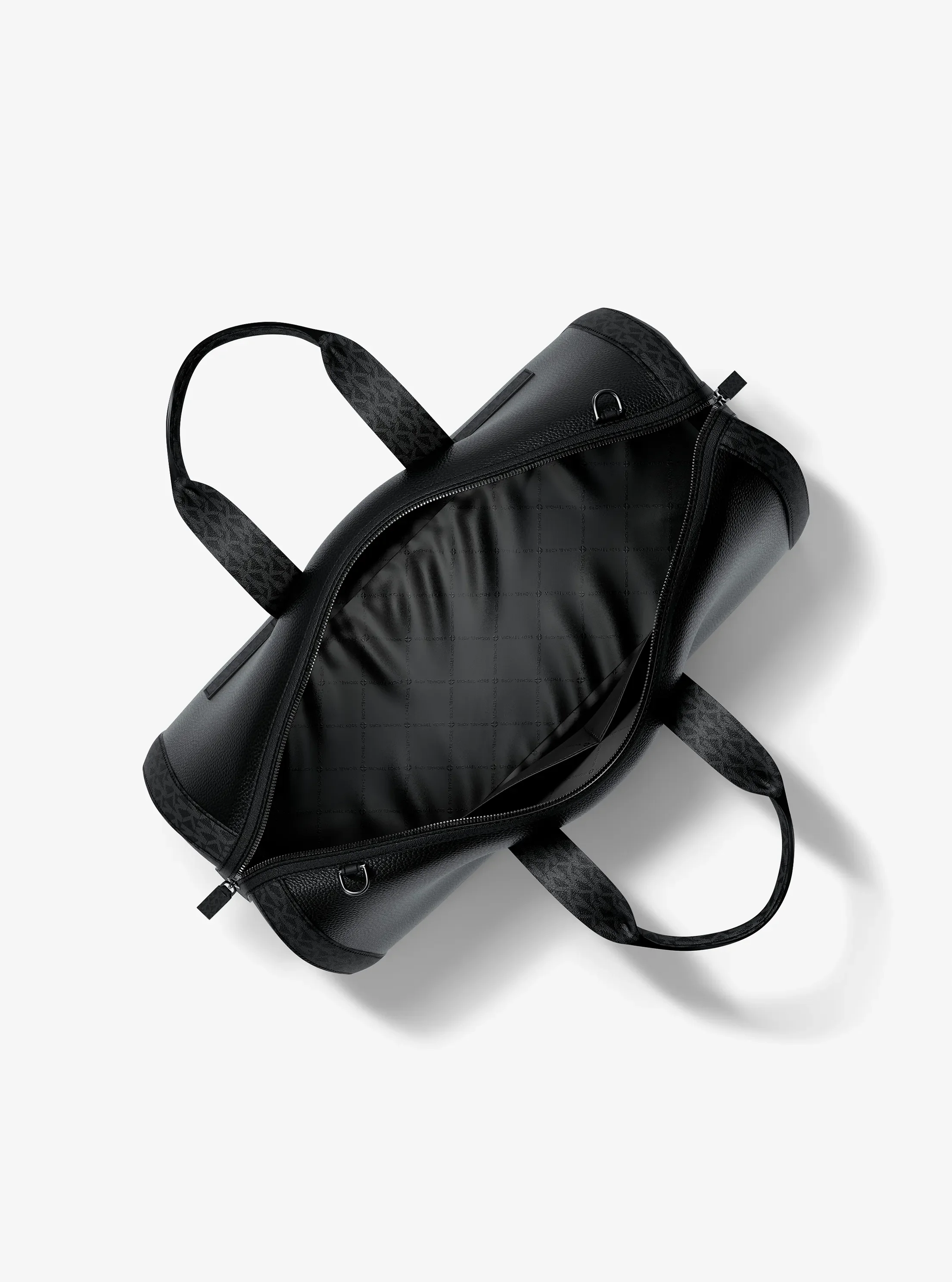 Сумка Michael Kors Cooper Pebbled Leather and Signature Logo Duffel, цвет: Чёрный — фото 2