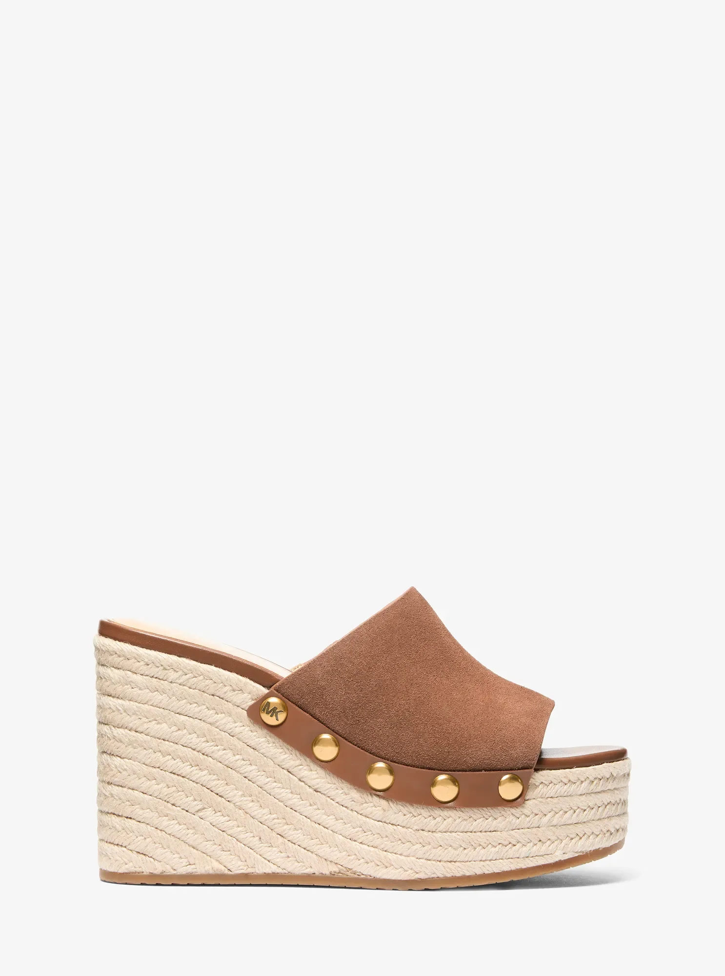 Женские сандалии Michael Kors Mayes Suede Wedge Sandal, цвет: Светло-коричневый — фото 2