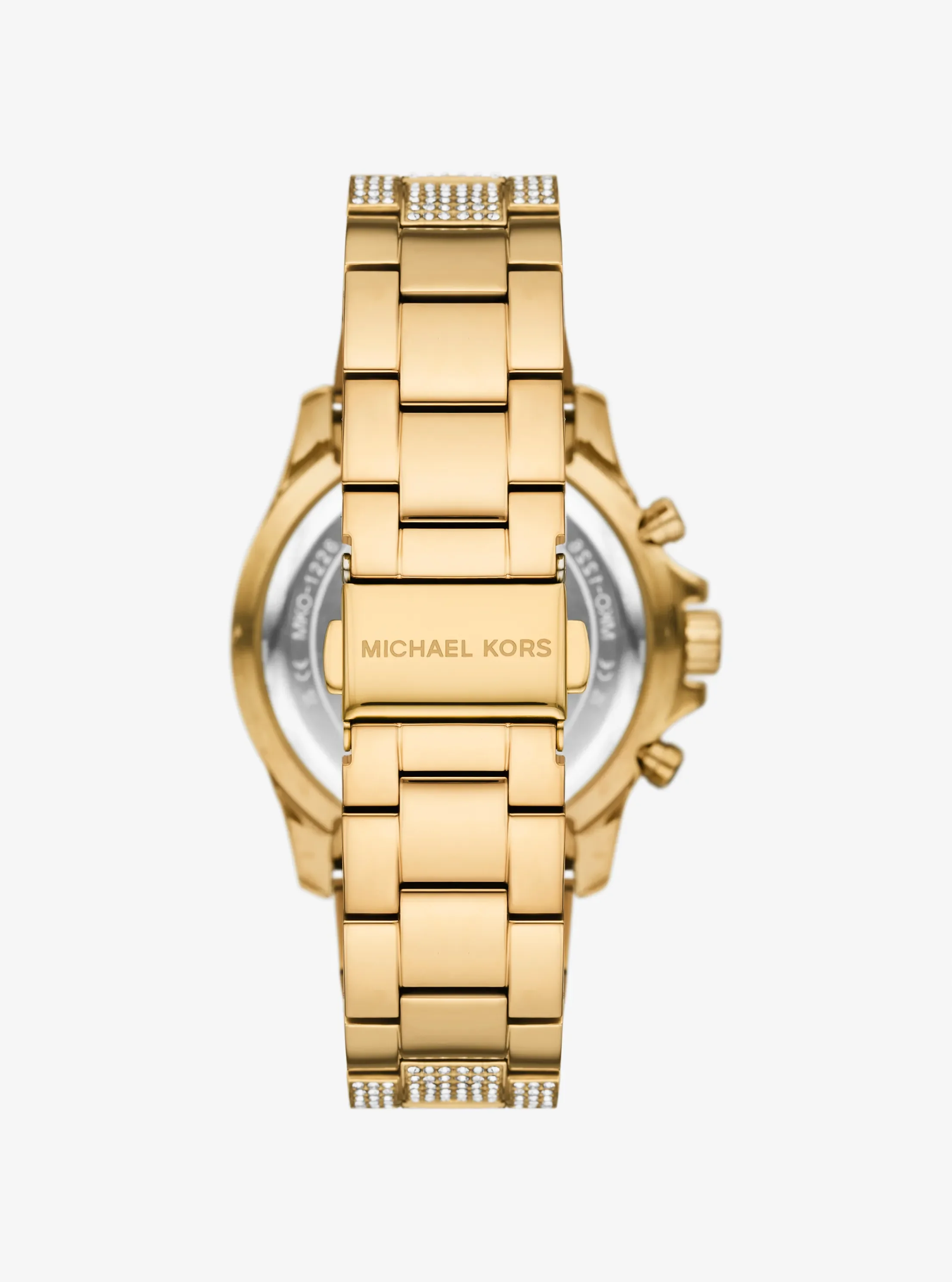 Часы Michael Kors Oversized Everest Pavé Gold-Tone Watch, цвет: Золотой — фото 3