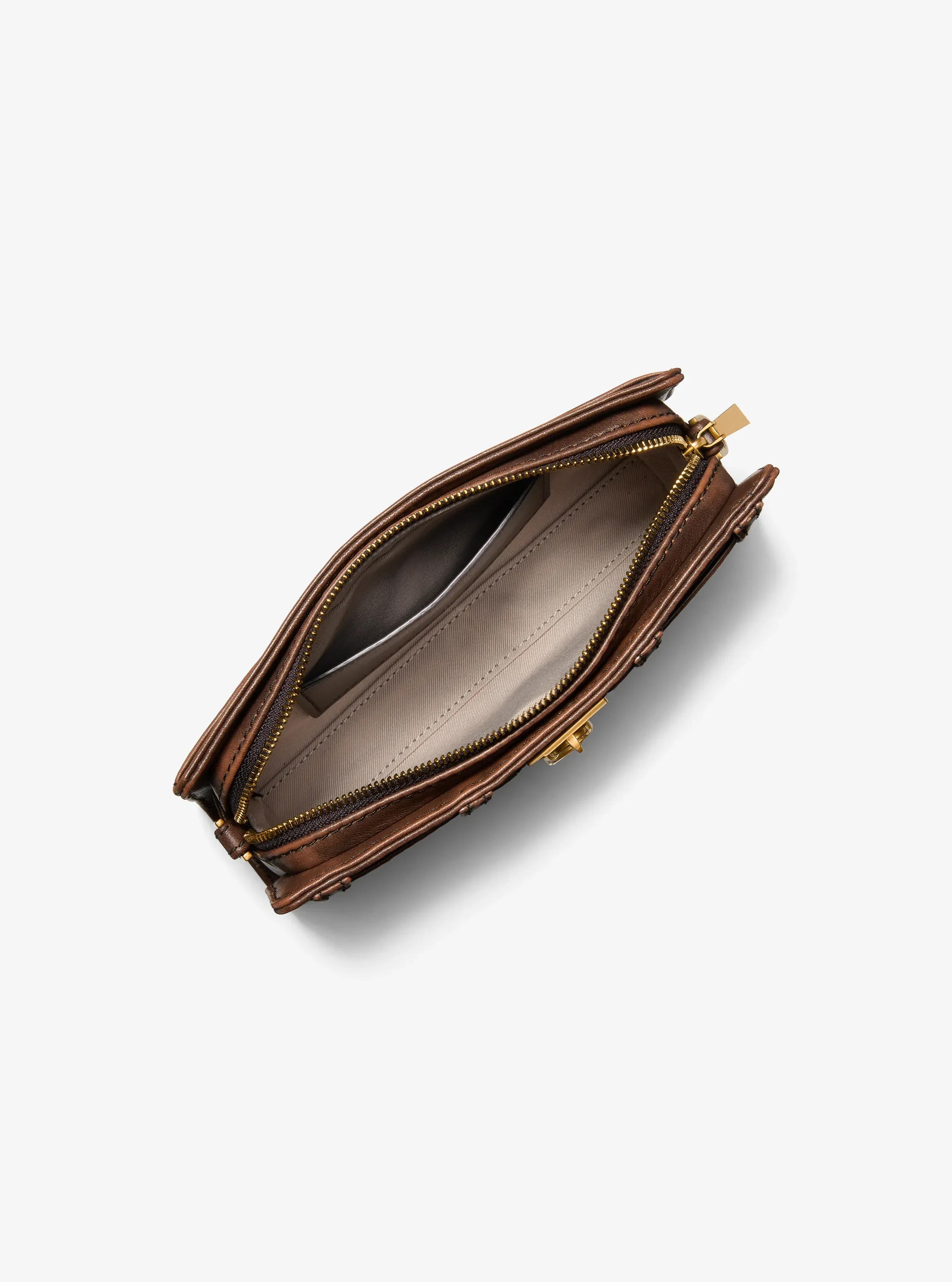 Женские сумки Michael Kors Hamilton Moderne Extra-Small Burnished Leather Convertible Crossbody — фото 2