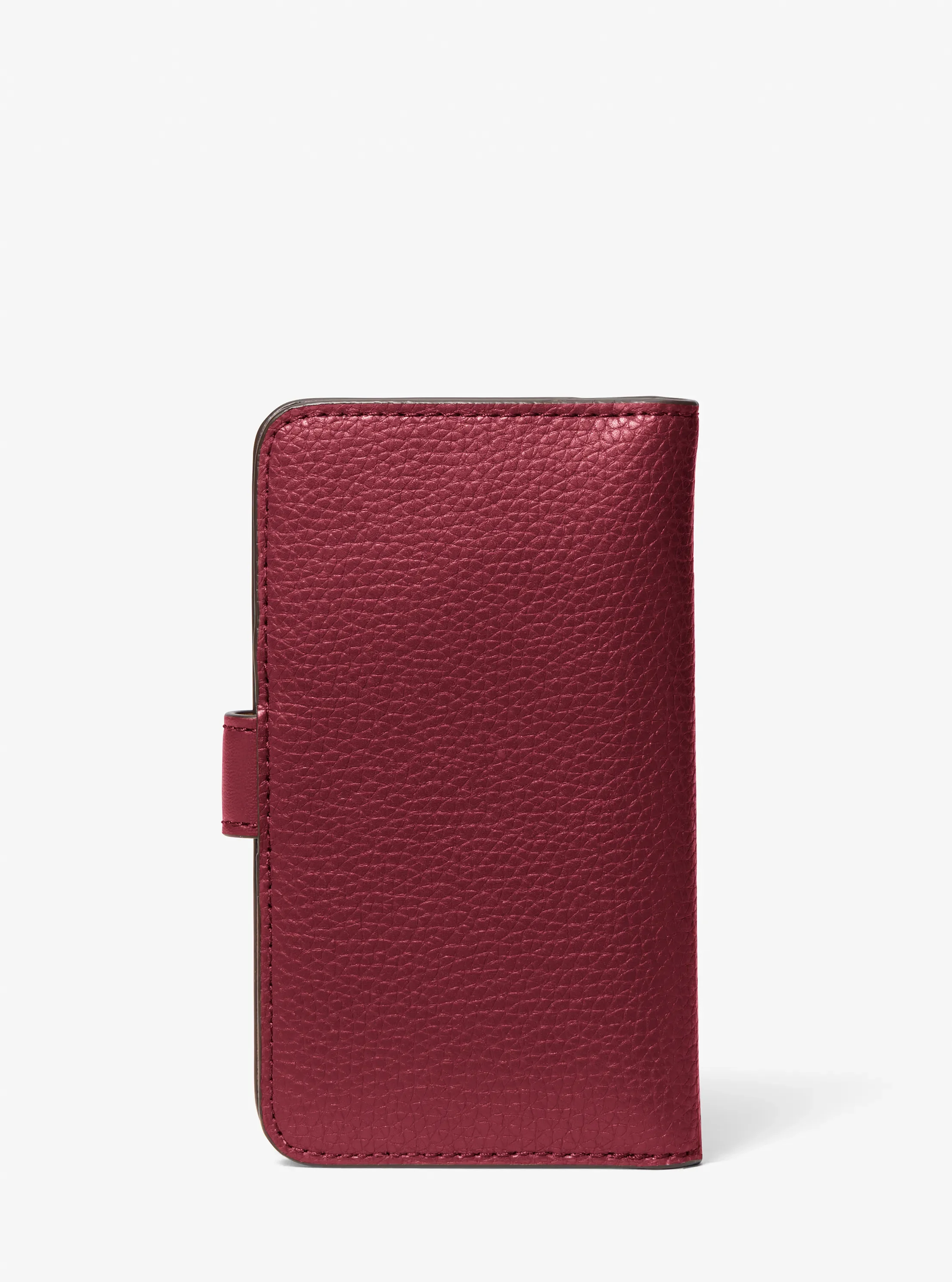 Кошелёк Michael Kors Jet Set Travel Medium Pebbled Leather Wallet, цвет: Тёмно-бордовый — фото 3