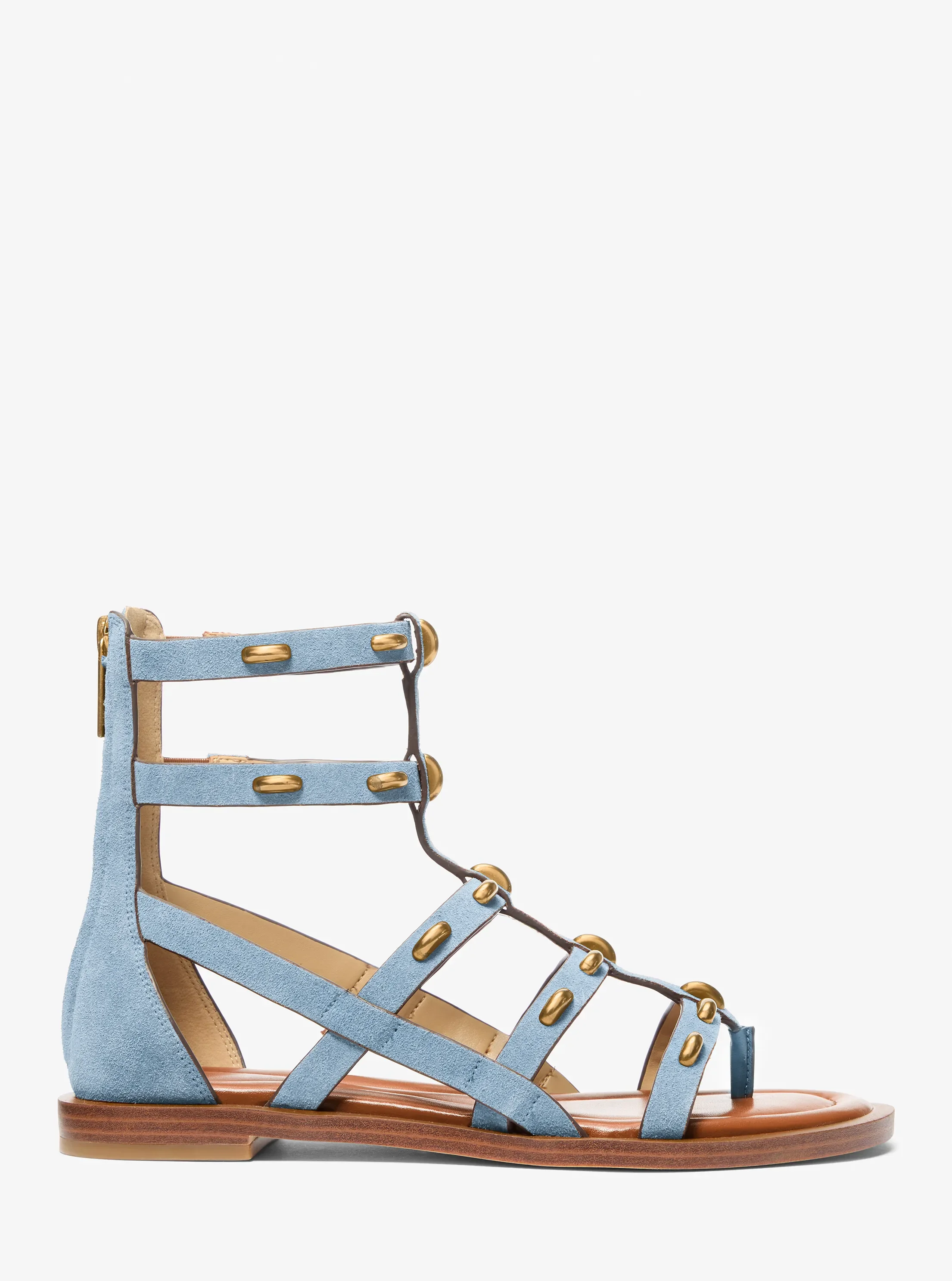 Женские сандалии Michael Kors Noa Studded Suede Gladiator Sandal, цвет: Шамбре — фото 2