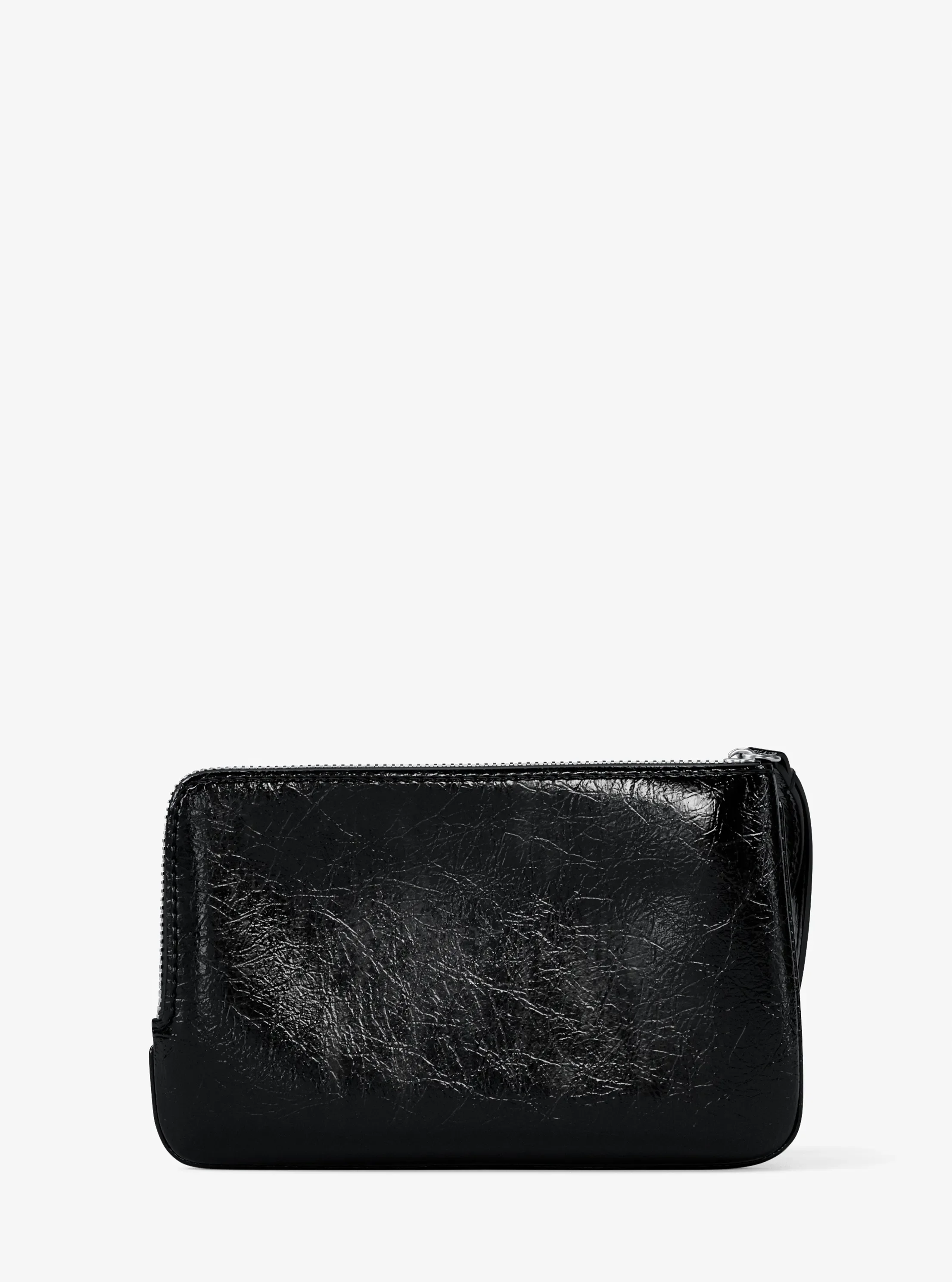 Сумка Michael Kors Jet Set Travel Small Crackled Wristlet, цвет: Чёрный — фото 3