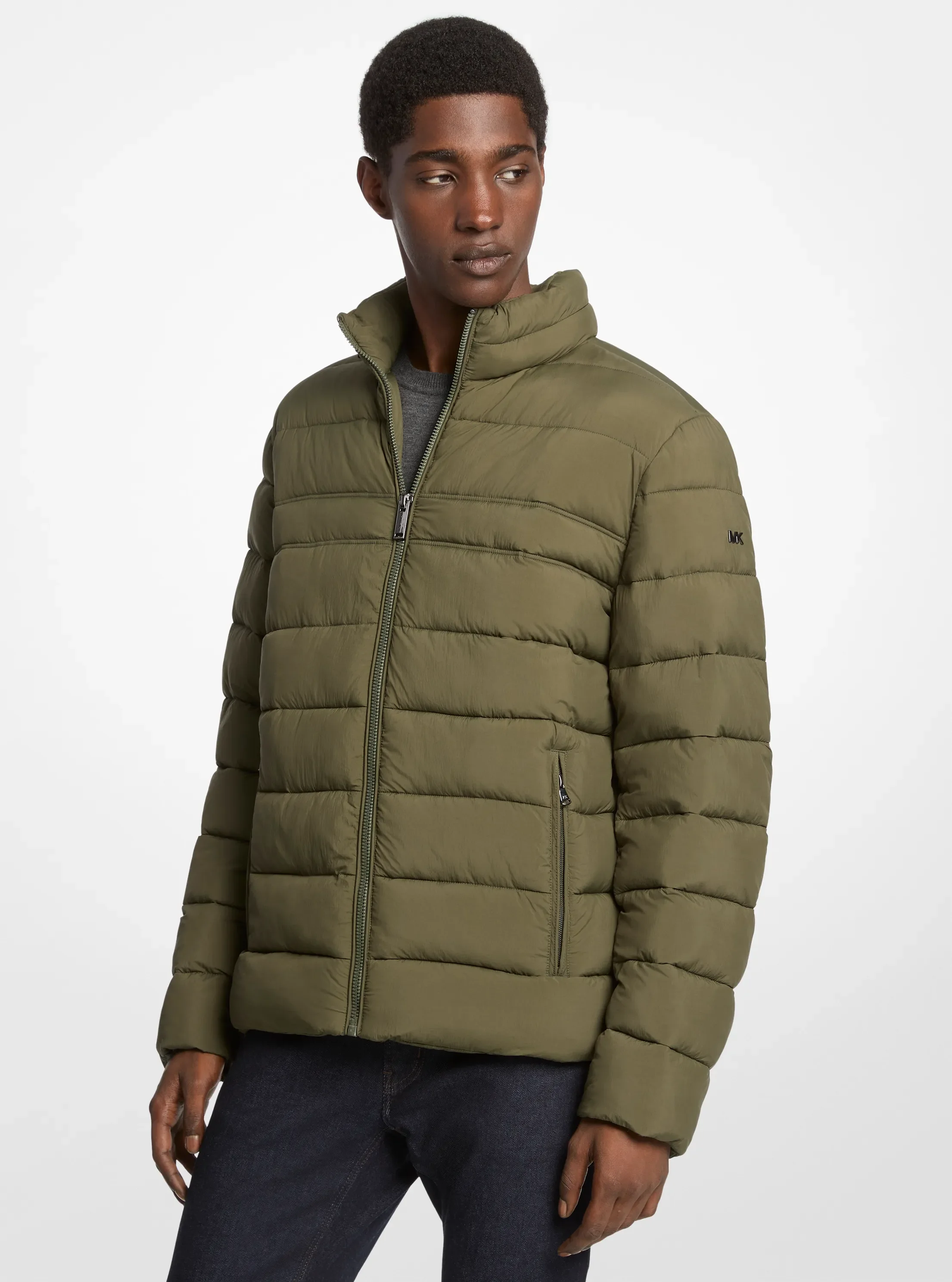 Мужская куртка Michael Kors Baxter Nylon Puffer, цвет: Фисташковый