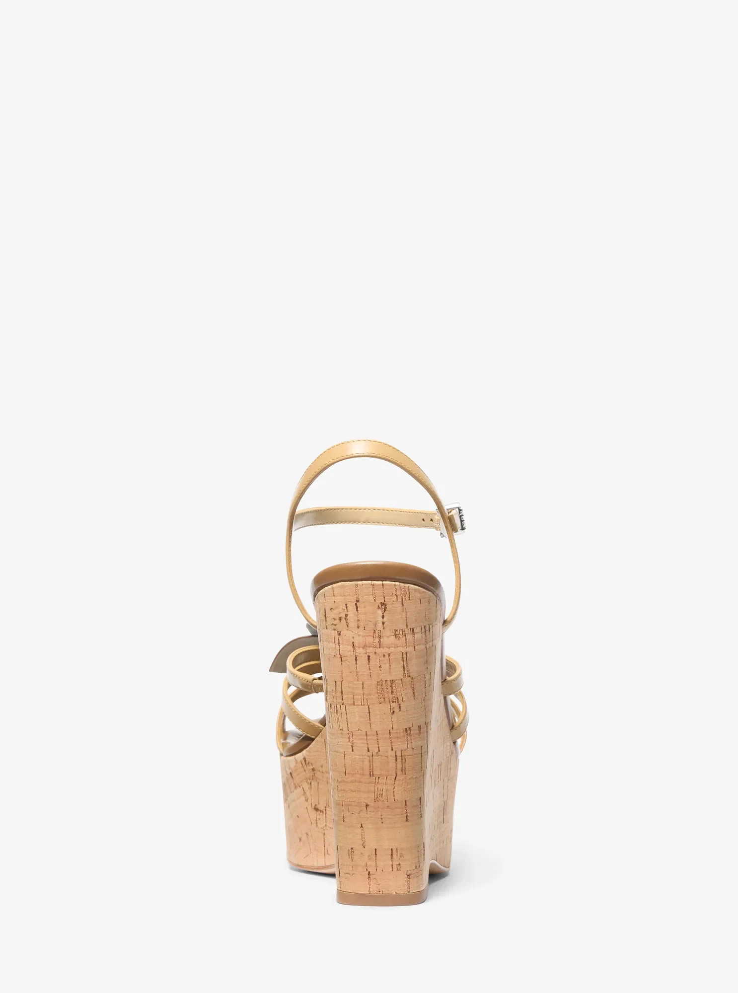 Женские сандалии Michael Kors Jacie Floral Embellished Leather Wedge Sandal, цвет: Арахисовый — фото 3