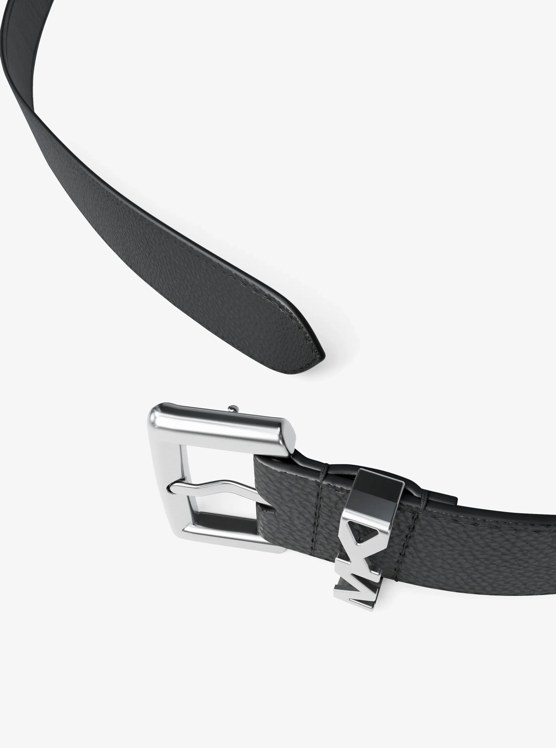 Мужские ремни Michael Kors Pebbled Leather Belt — фото 2