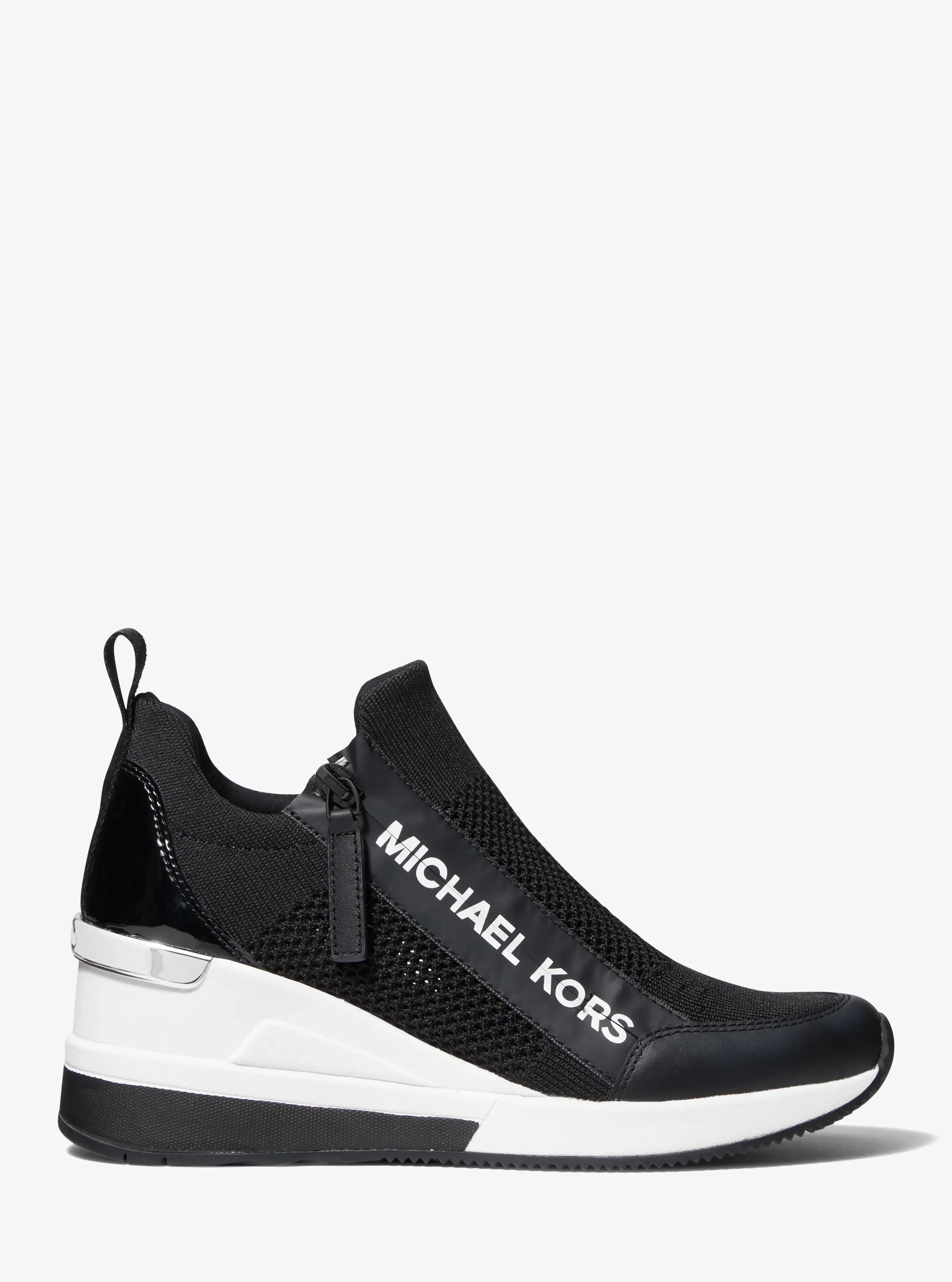 Женские кроссовки Michael Kors Willis Stretch Knit Trainer, цвет: Чёрный — фото 2