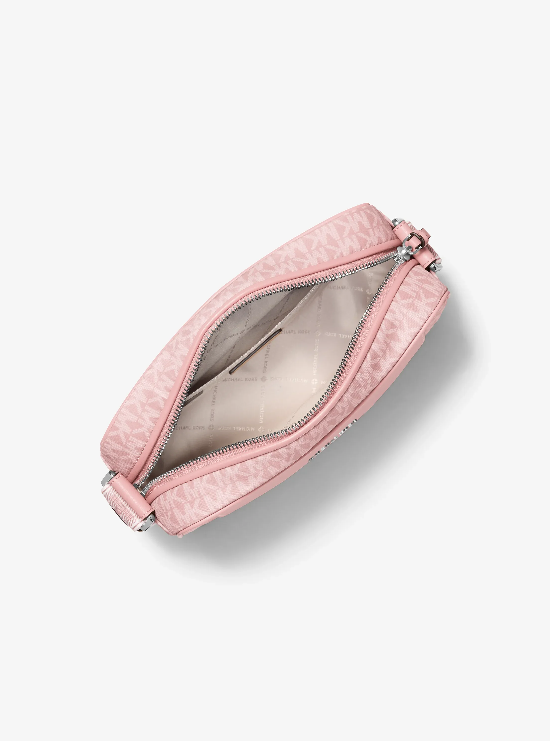 Сумки Michael Kors Jet Set Large Signature Logo Print Woven Crossbody — фото 2