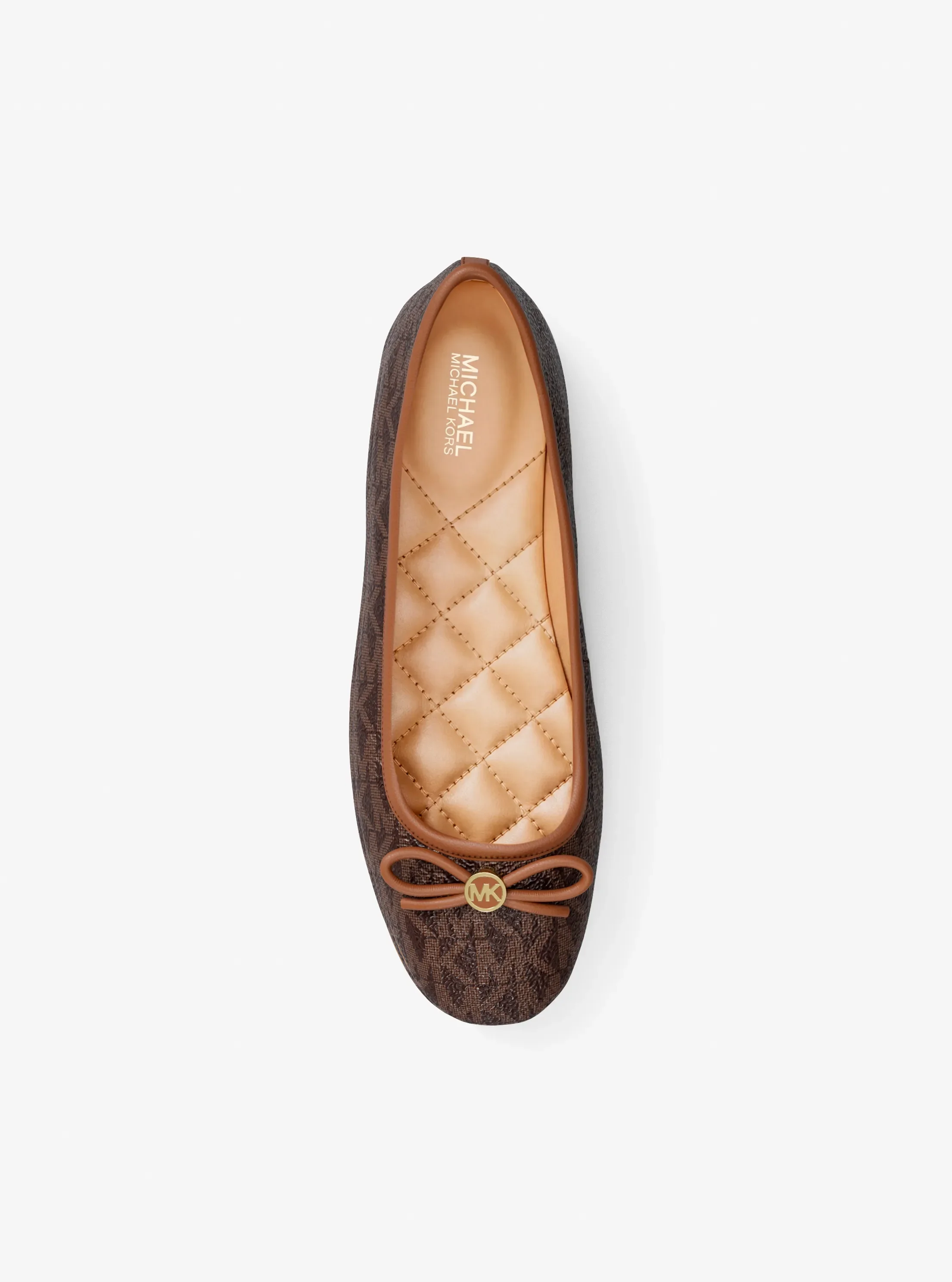 Балетки Michael Kors Savannah Signature Logo Ballet Flat, цвет: Коричневый — фото 5