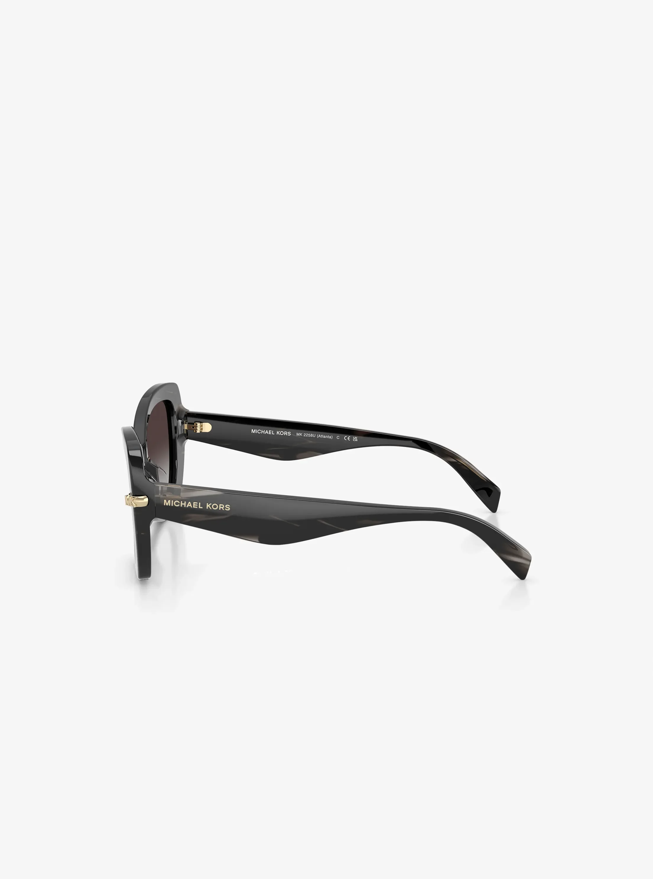 Женские солнцезащитные очки Michael Kors Atlanta Sunglasses, цвет: Чёрный — фото 3