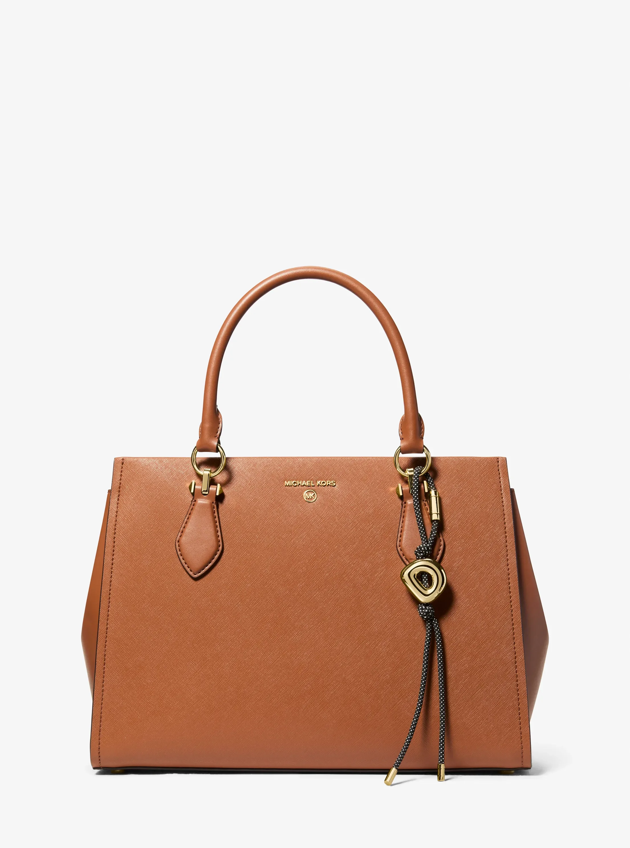 Женские брелоки Michael Kors Initial Gold-Tone and Speckled Cord Bag Charm — фото 3
