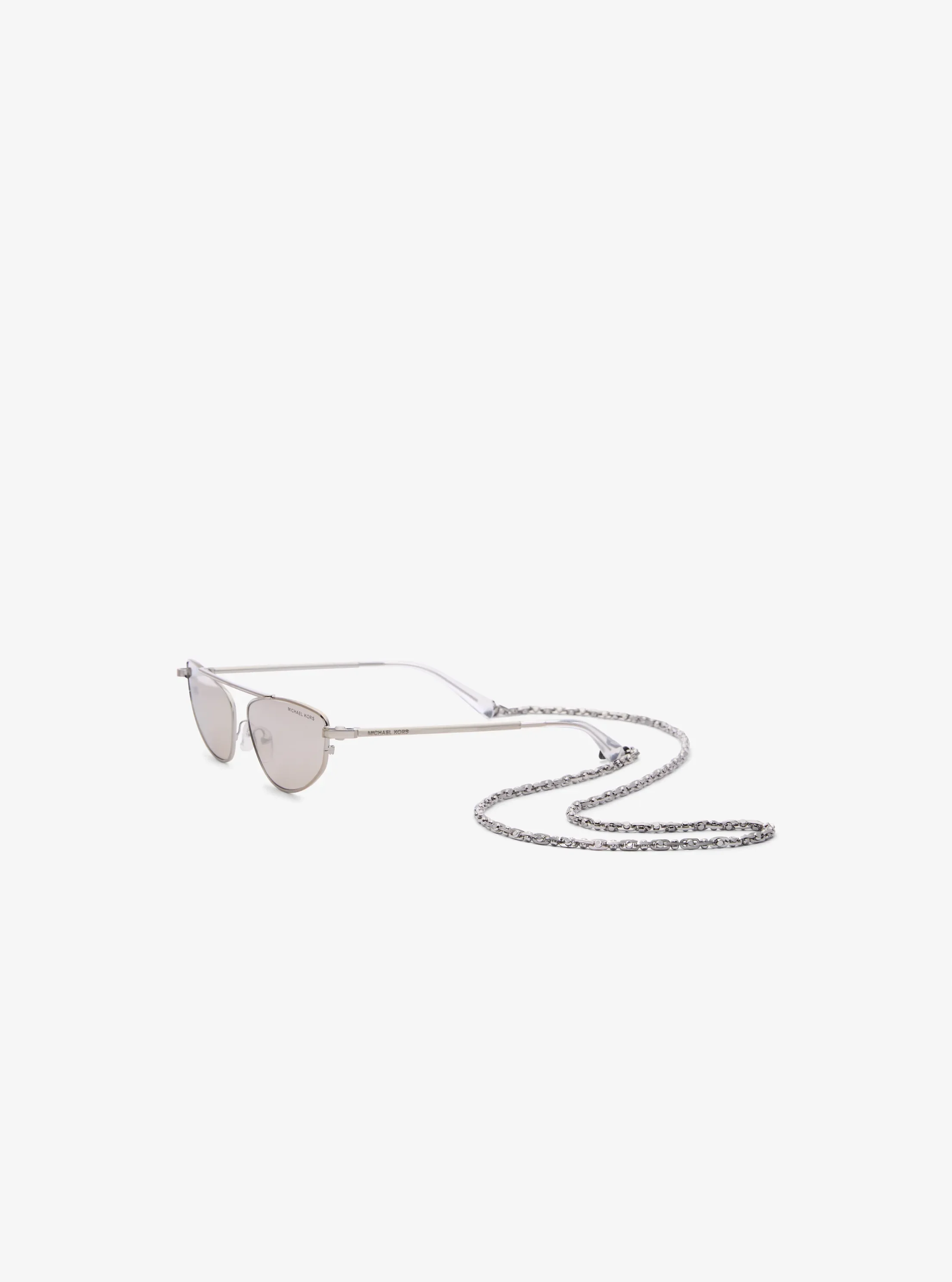 Солнцезащитные очки Michael Kors Buenos Aires Sunglasses, цвет: Серебряный — фото 3