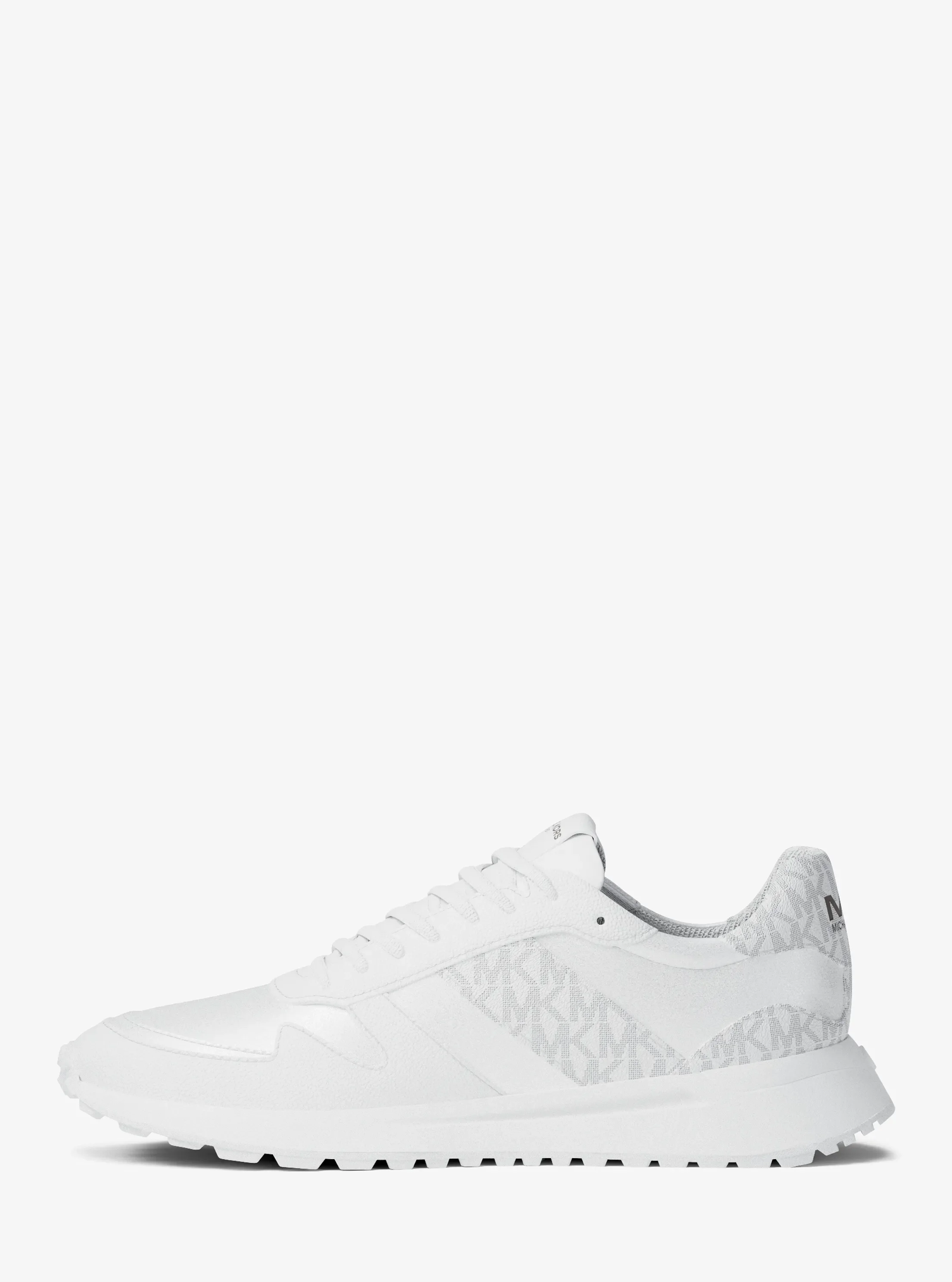 Кроссовки Michael Kors Dax Mixed-Media Trainer, цвет: Яркий белый — фото 3