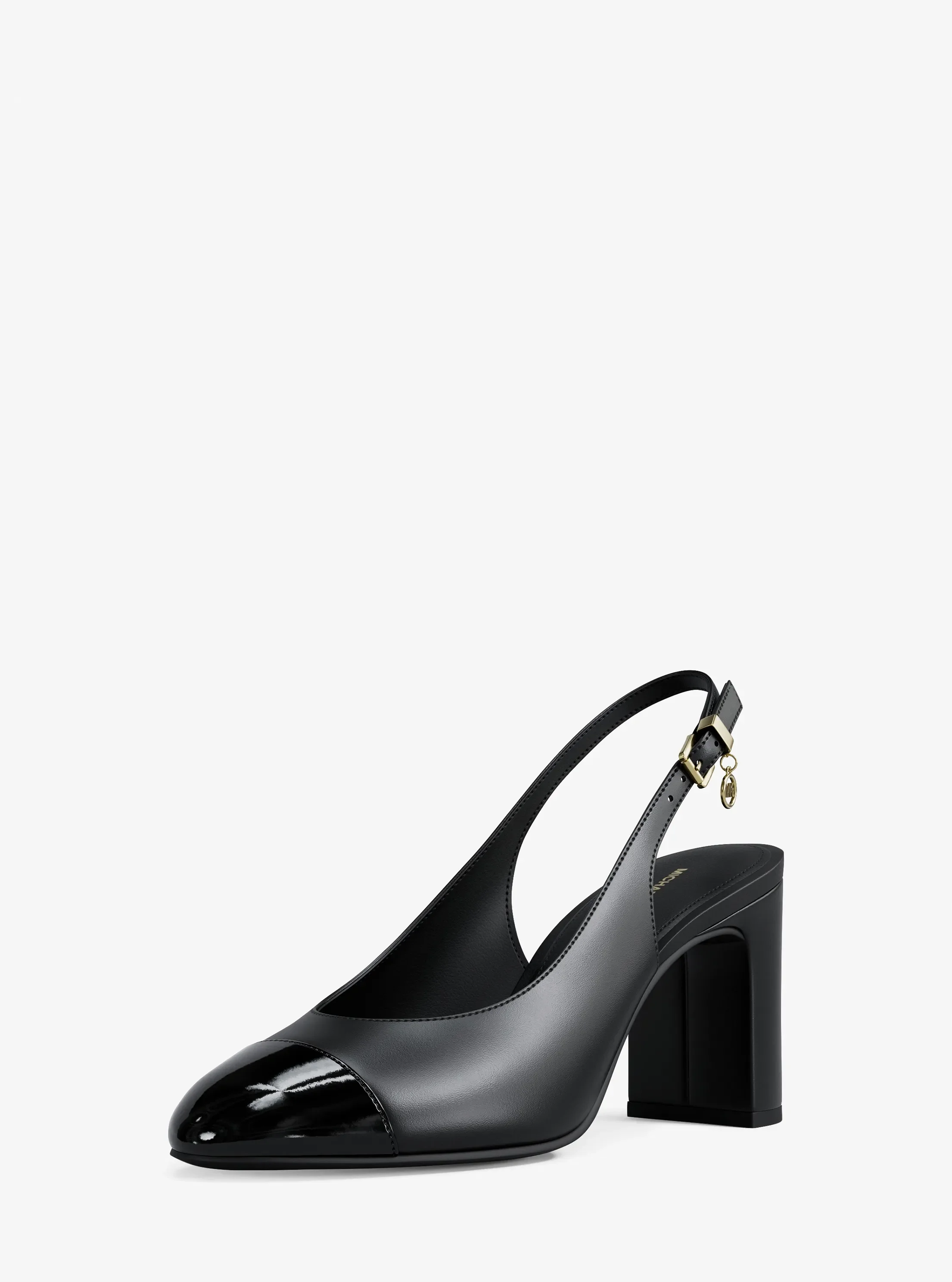 Женские туфли Michael Kors Piper Flex Leather Slingback Pump, цвет: Чёрный — фото 7