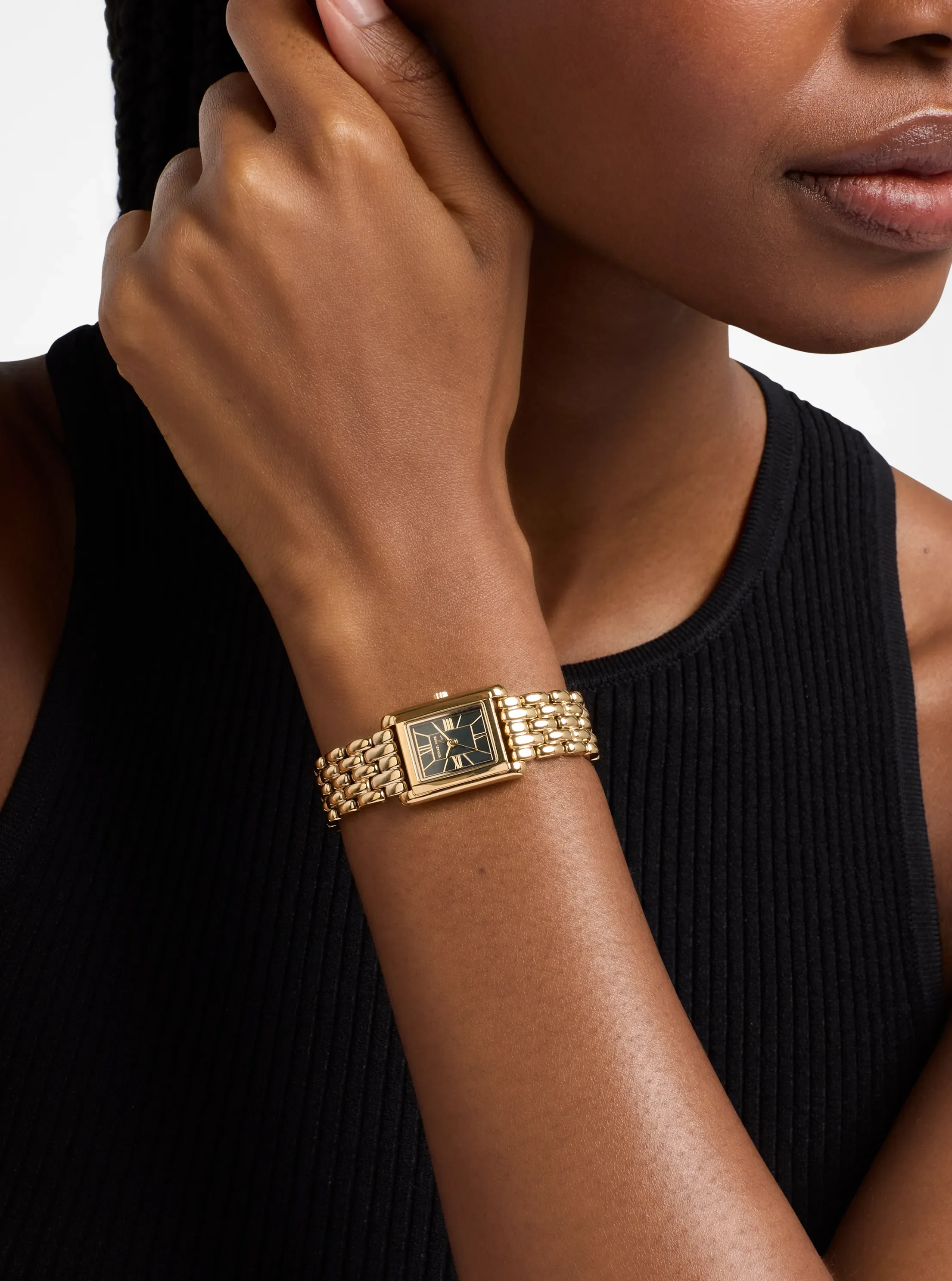 Женские часы Michael Kors Petite Essex Gold-Tone Watch — фото 4
