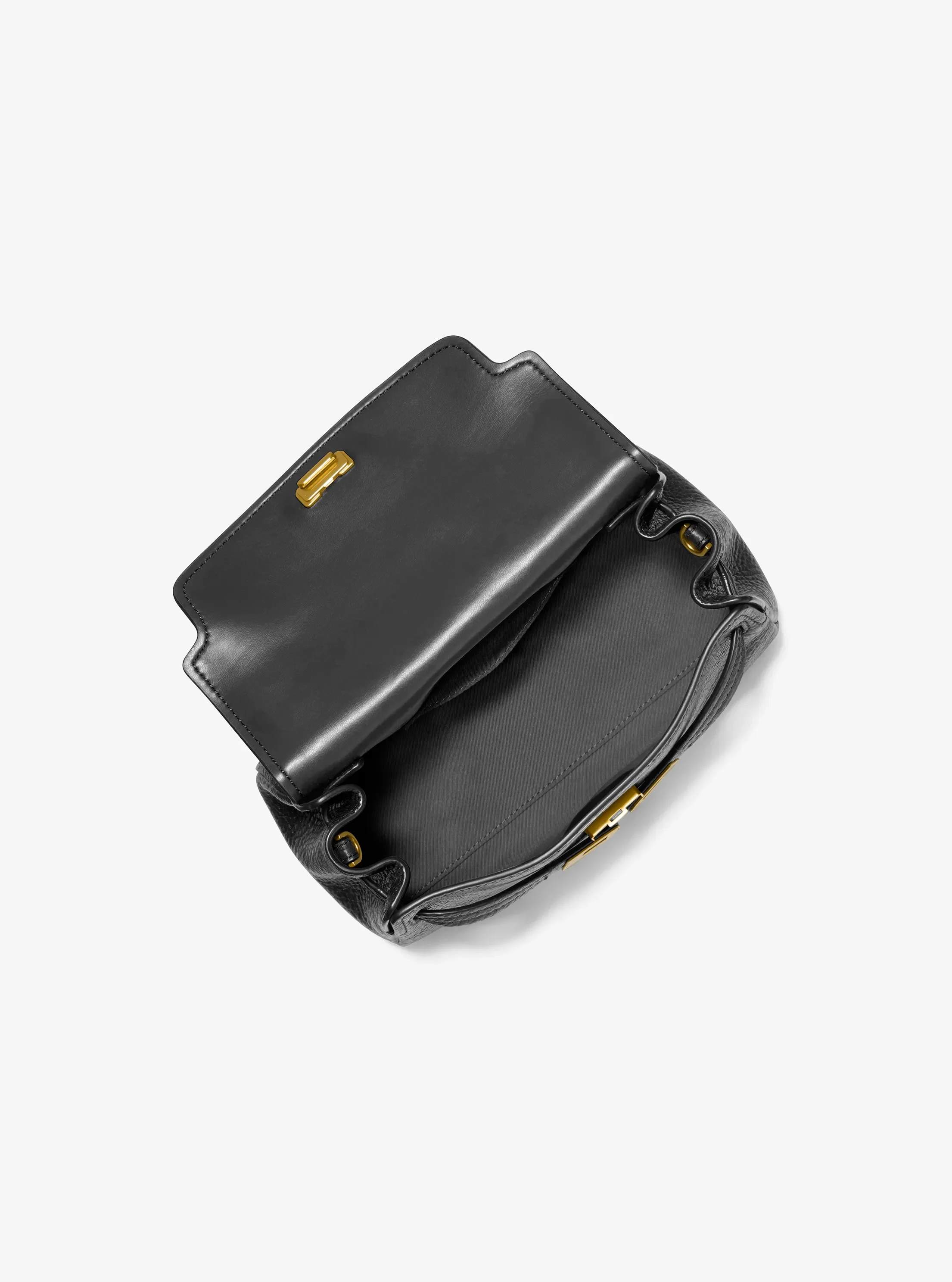Женская сумка Michael Kors Hamilton Extra-Small Textured Leather Soft Crossbody, цвет: Чёрный — фото 2