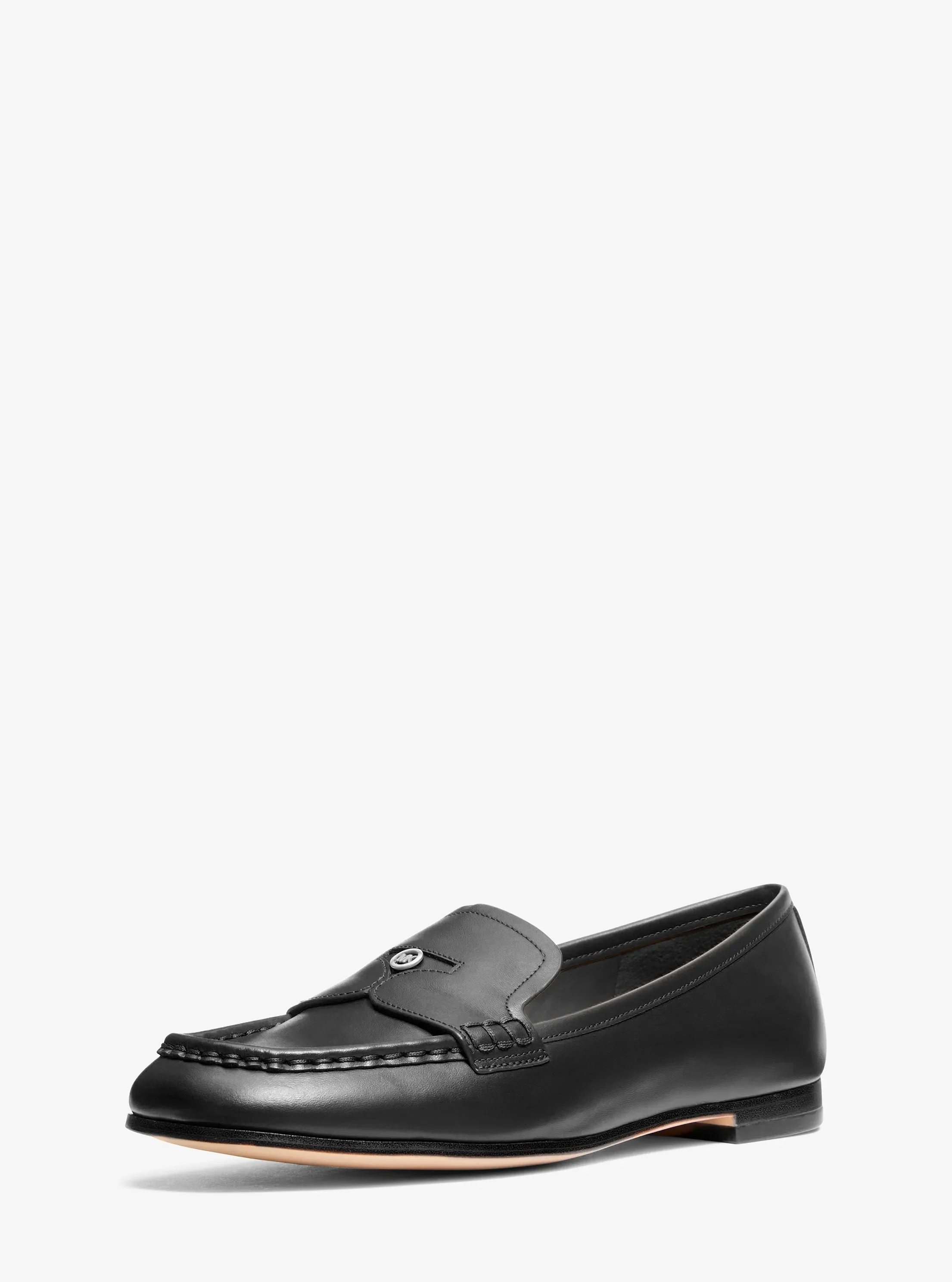 Женские туфли Michael Kors Jennings Leather Loafer, цвет: Чёрный — фото 4