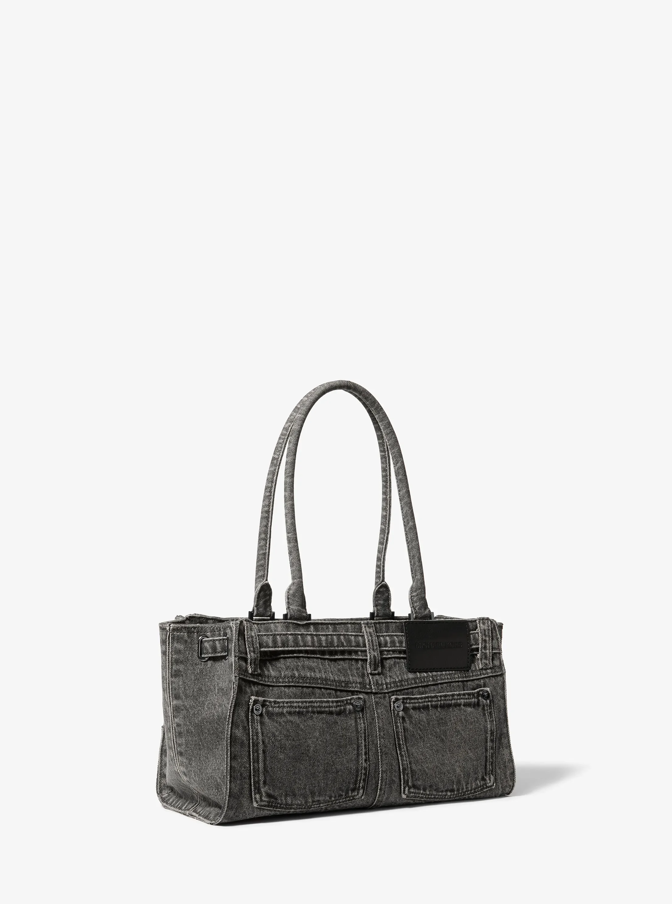 Женские сумки Michael Kors Hamilton Moderne Small Washed Denim Satchel — фото 3
