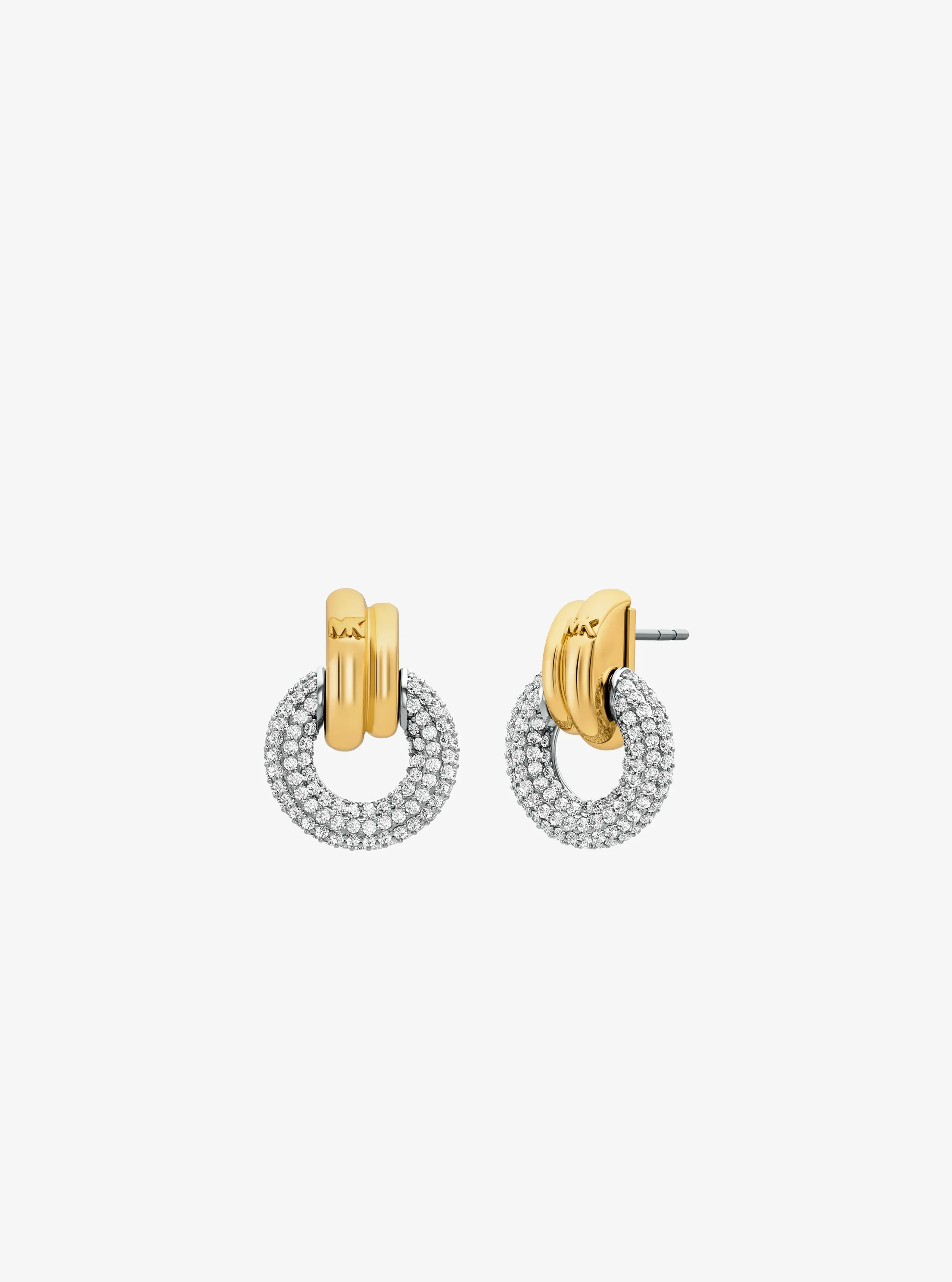 Серьги Michael Kors Pavé Interlocking, цвет: Двухцветный