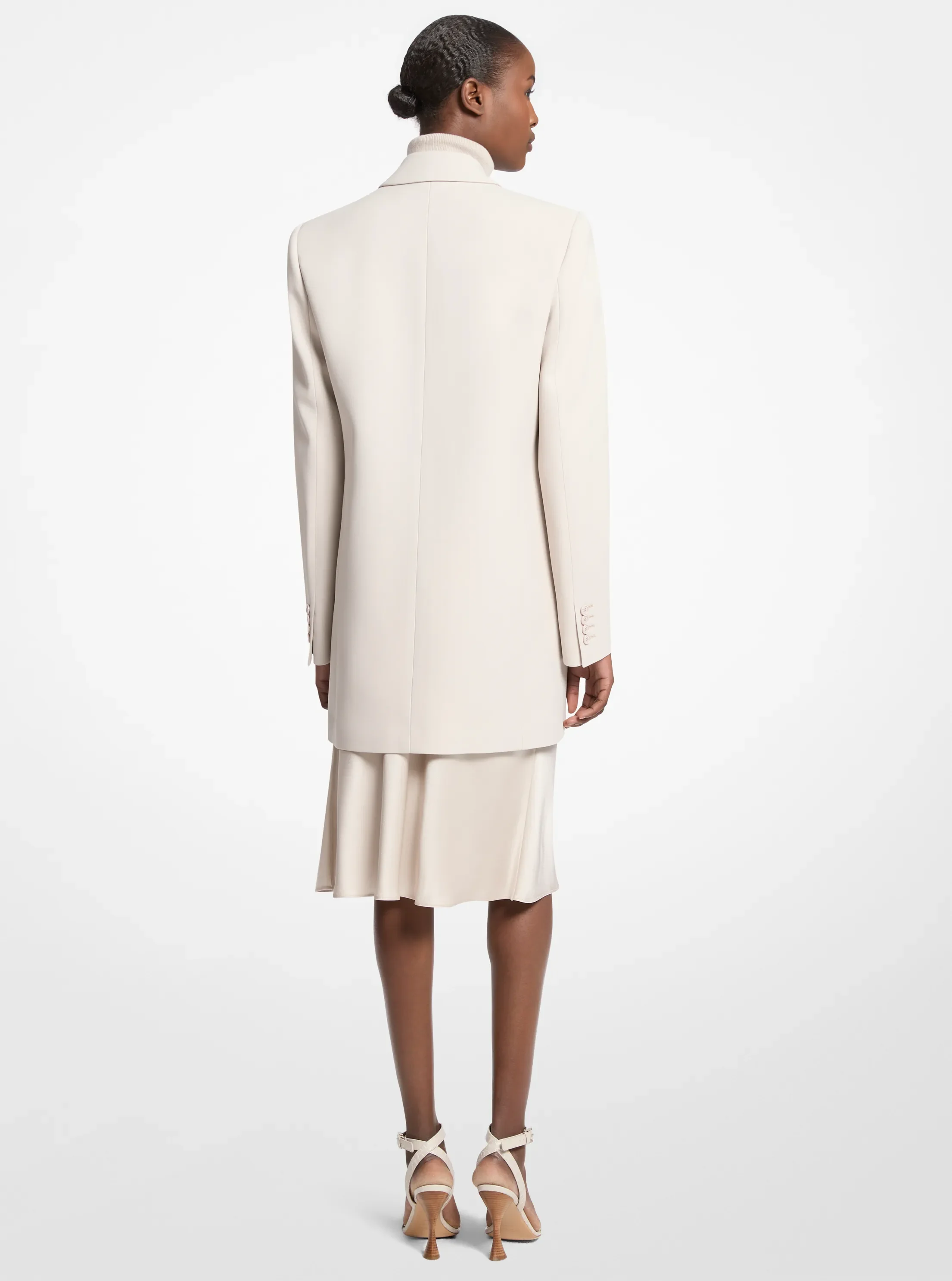 Пиджак Michael Kors Double Crepe Sablé Boyfriend Blazer, цвет: Устричный — фото 2