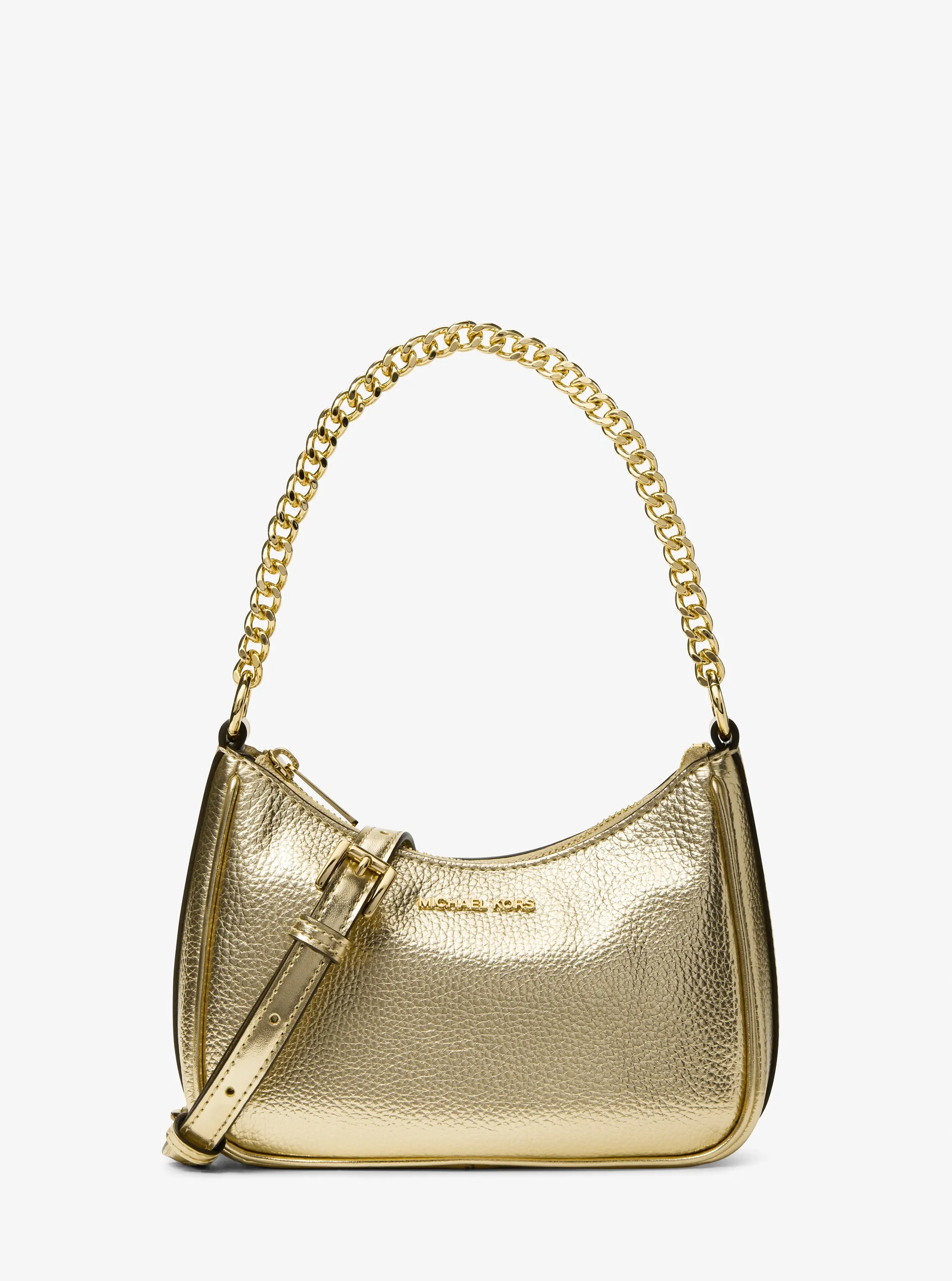Michael Kors Jet Set Travel Extra-Small Metallic Convertible Crossbody Bag