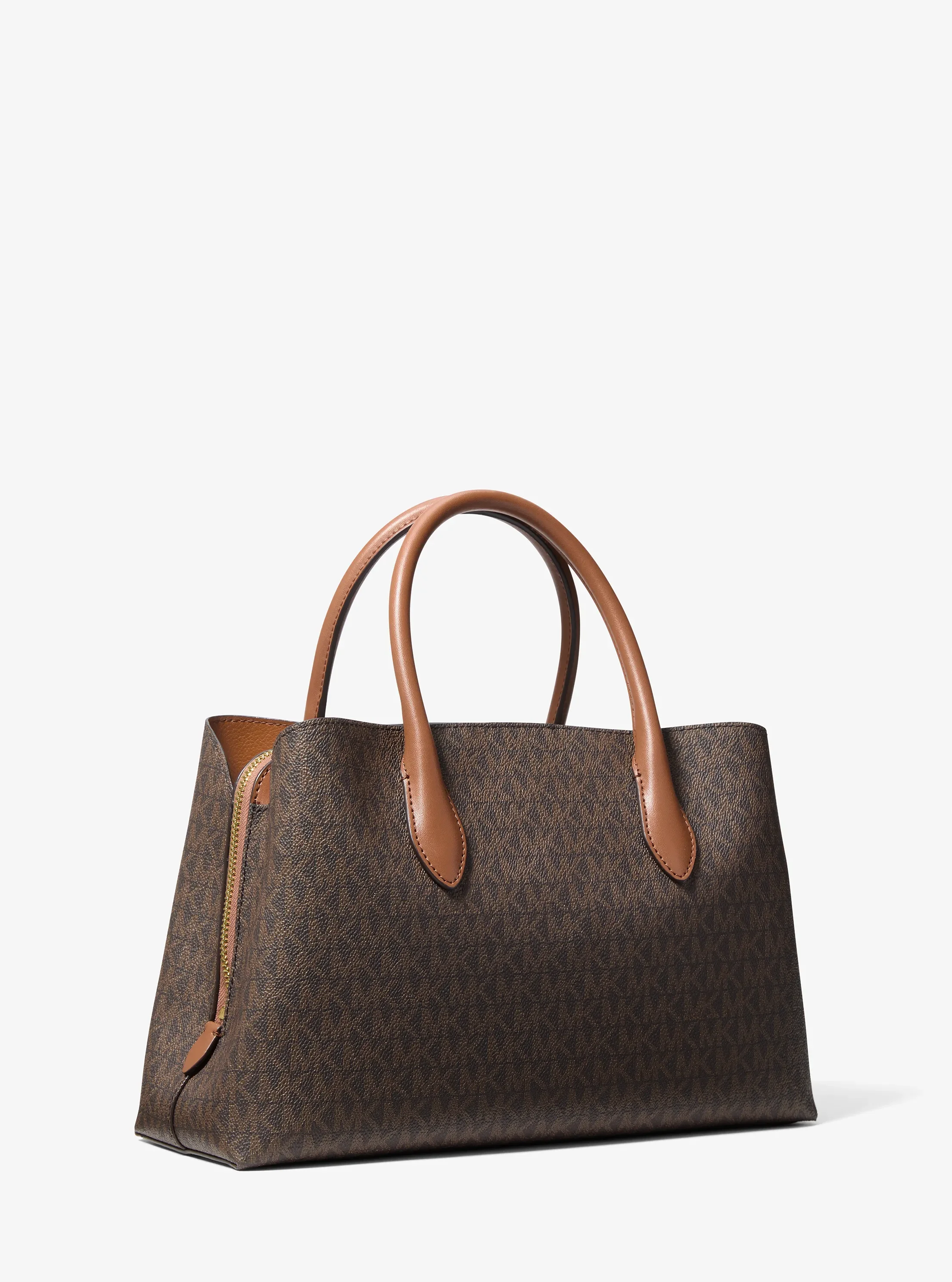 Женская сумка Michael Kors Maya Medium Signature Logo Satchel, цвет: Коричневый — фото 3