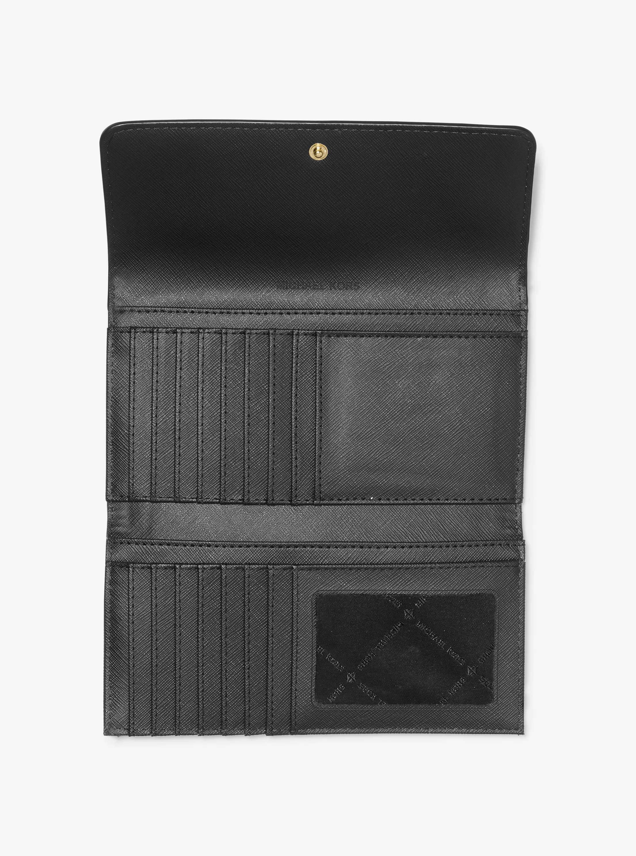 Кошелёк Michael Kors Jet Set Travel Crossgrain Leather Tri-Fold Wallet, цвет: Чёрный — фото 2