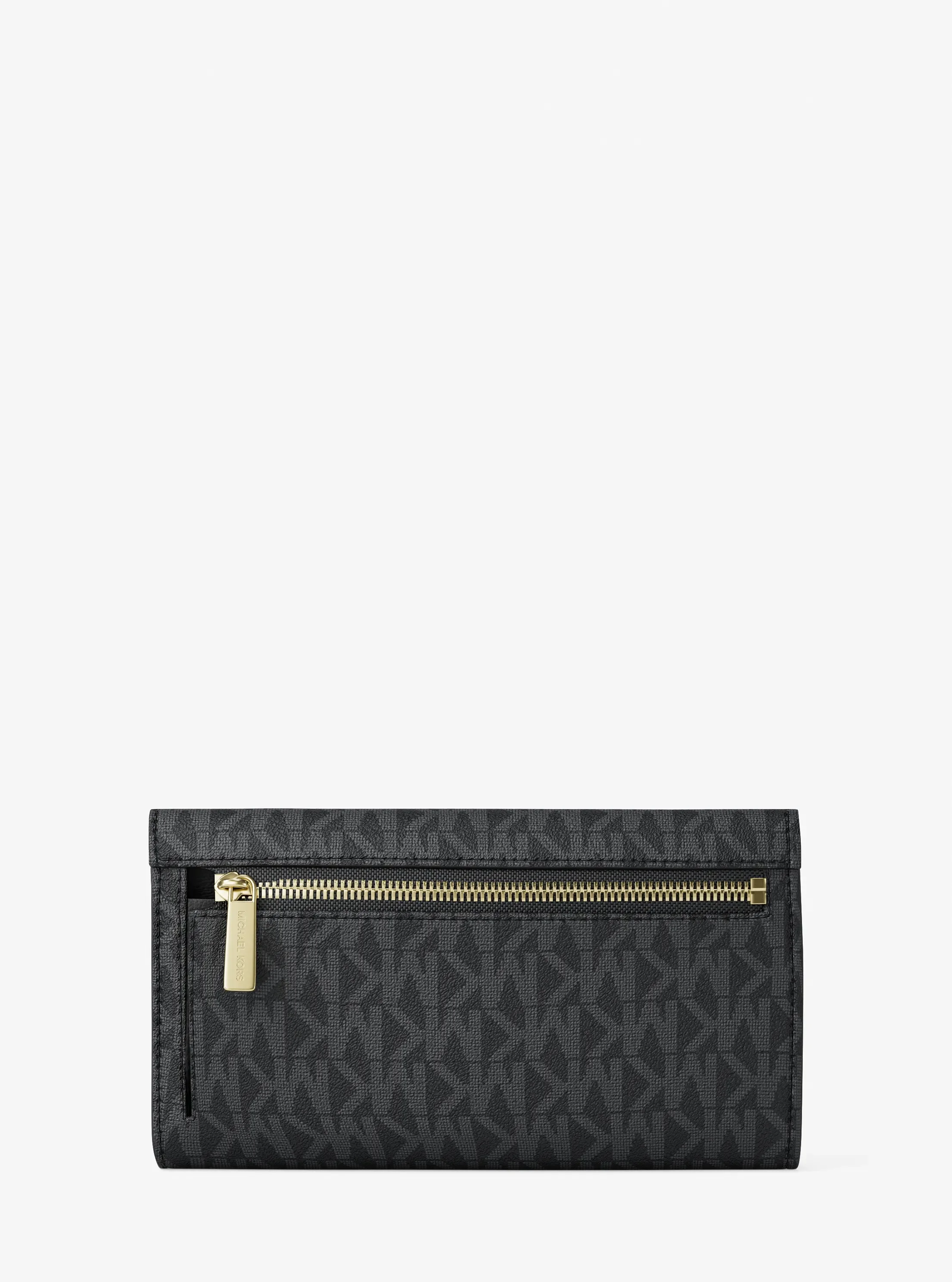 Кошелёк Michael Kors Jet Set Large Logo Tri-Fold Wallet, цвет: Чёрный — фото 3