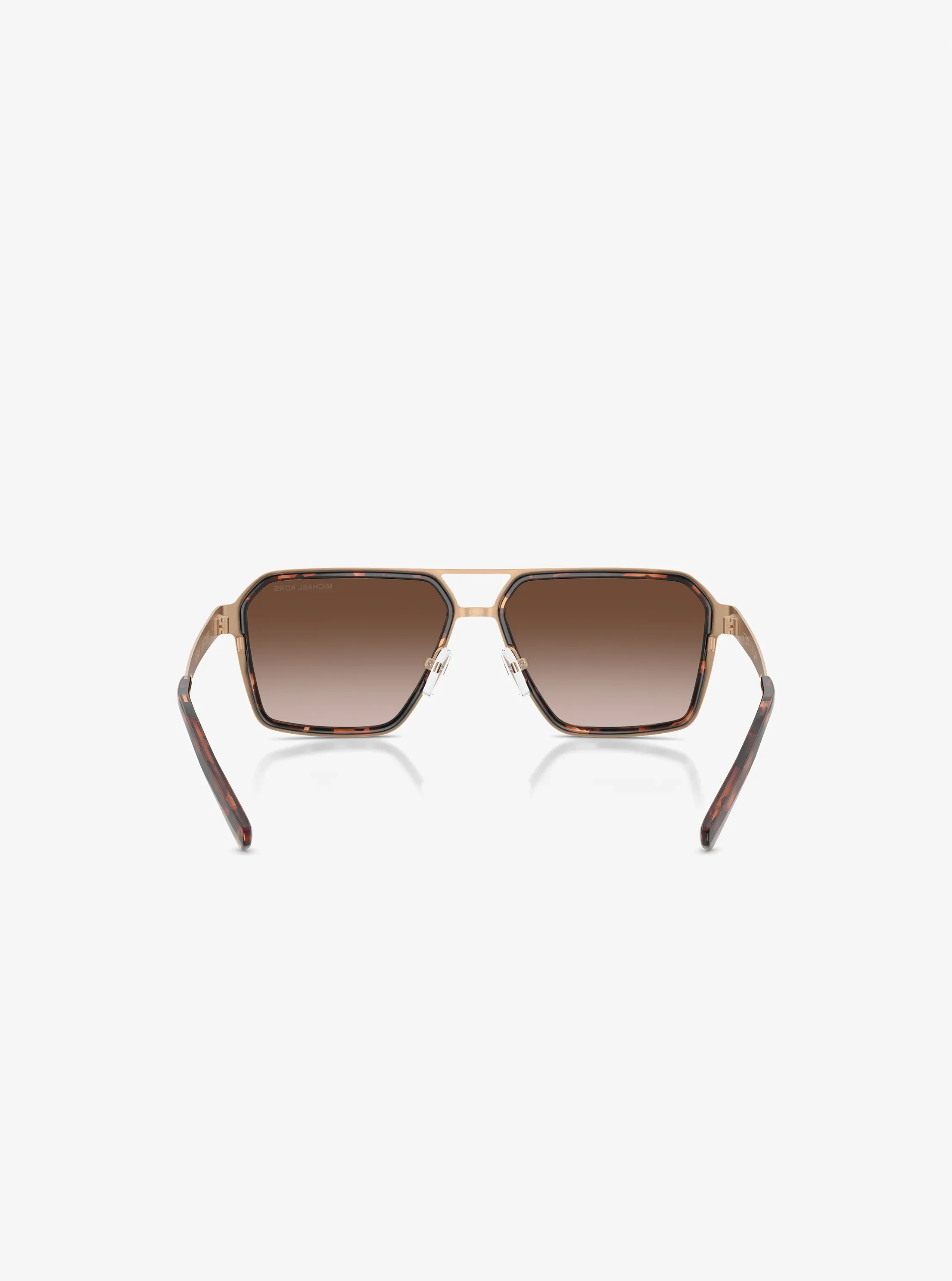 Женские солнцезащитные очки Michael Kors Oxford Sunglasses, цвет: Бежевый золотой — фото 4