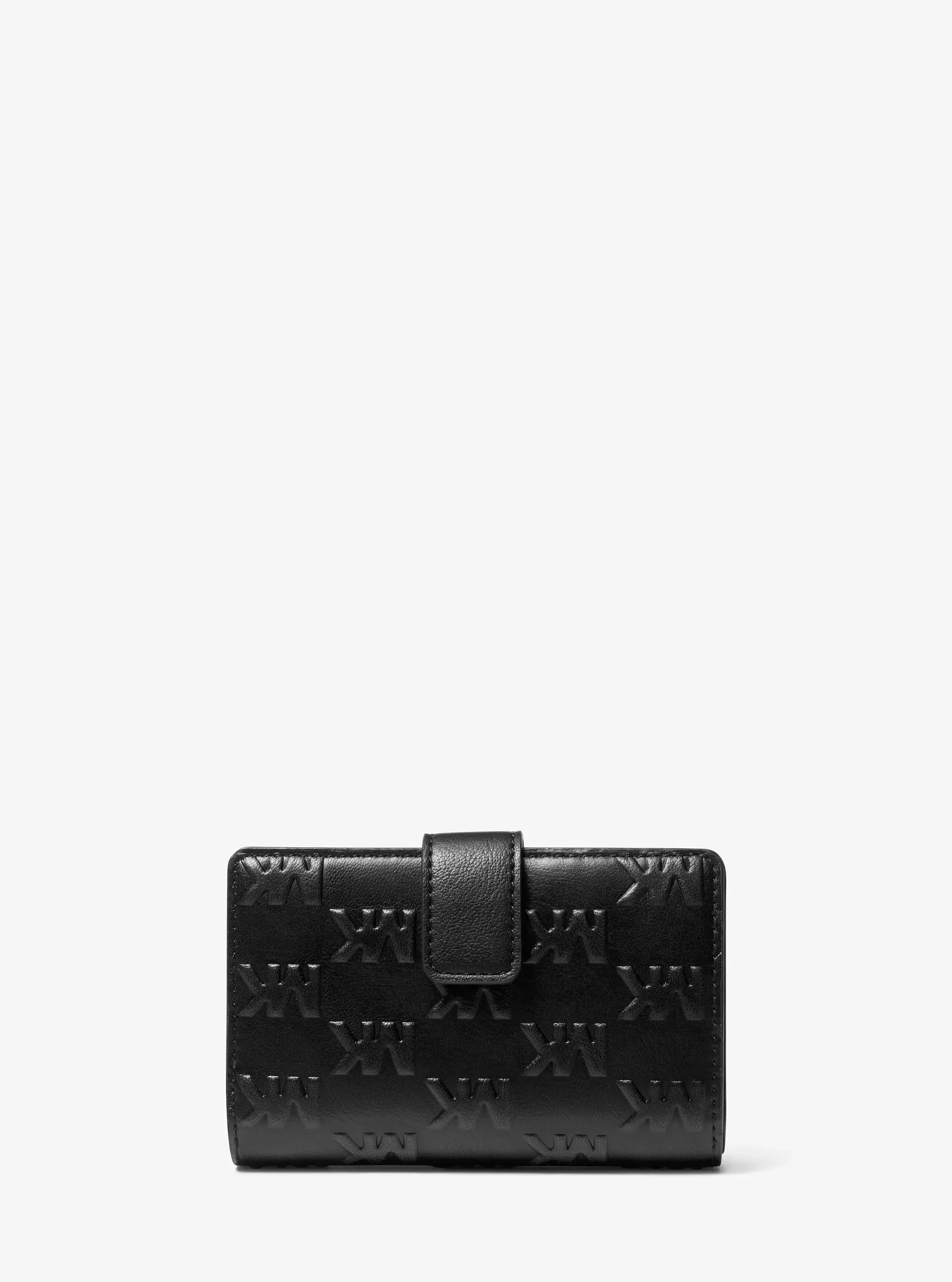 Кошелёк Michael Kors Jet Set Travel Medium Logo Embossed Wallet, цвет: Чёрный — фото 3