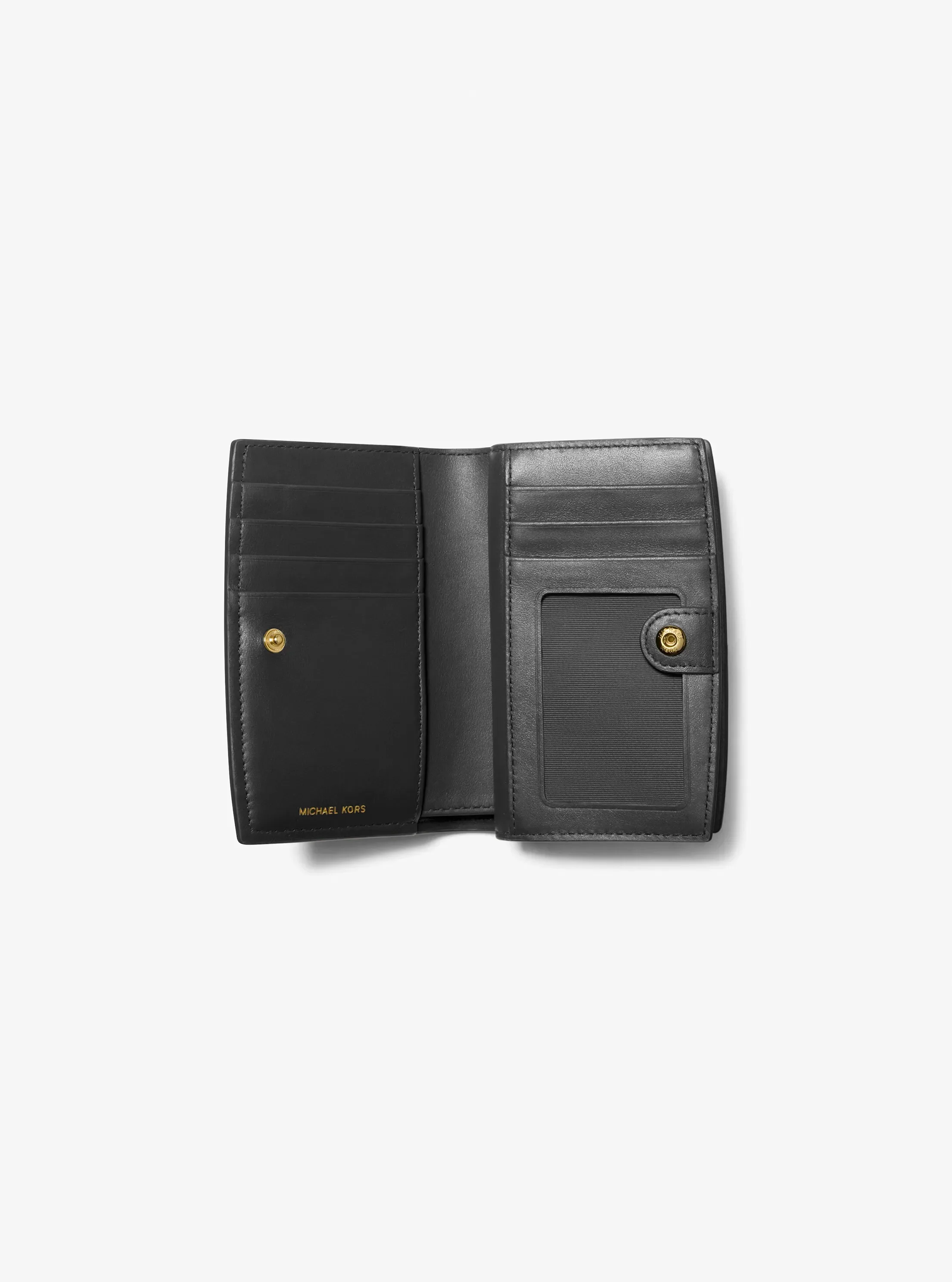 Женский кошелёк Michael Kors Bryant Medium Pebbled Leather Wallet, цвет: Чёрный — фото 2