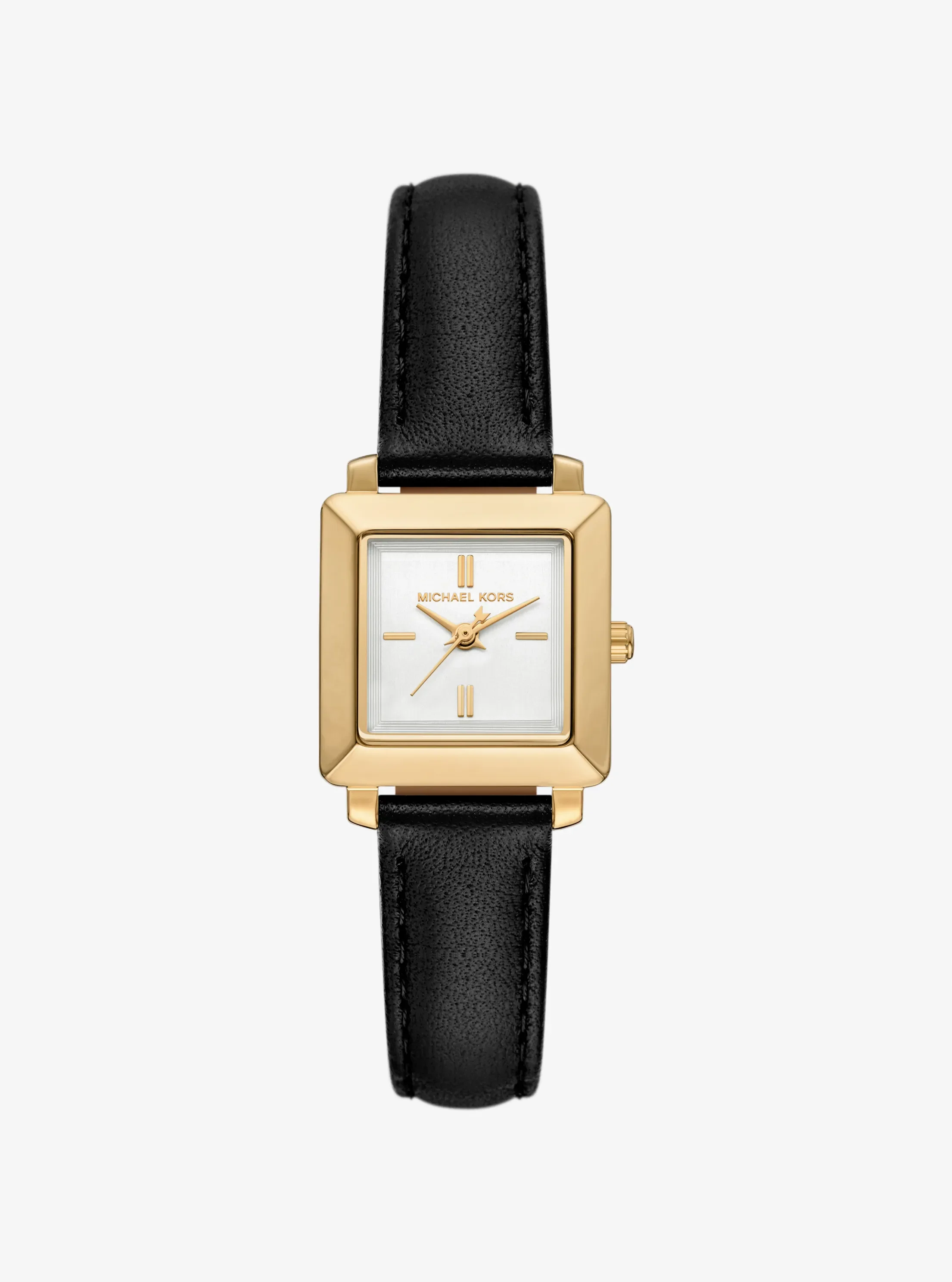 Часы Michael Kors Mini Gwynn Gold-Tone and Leather Watch