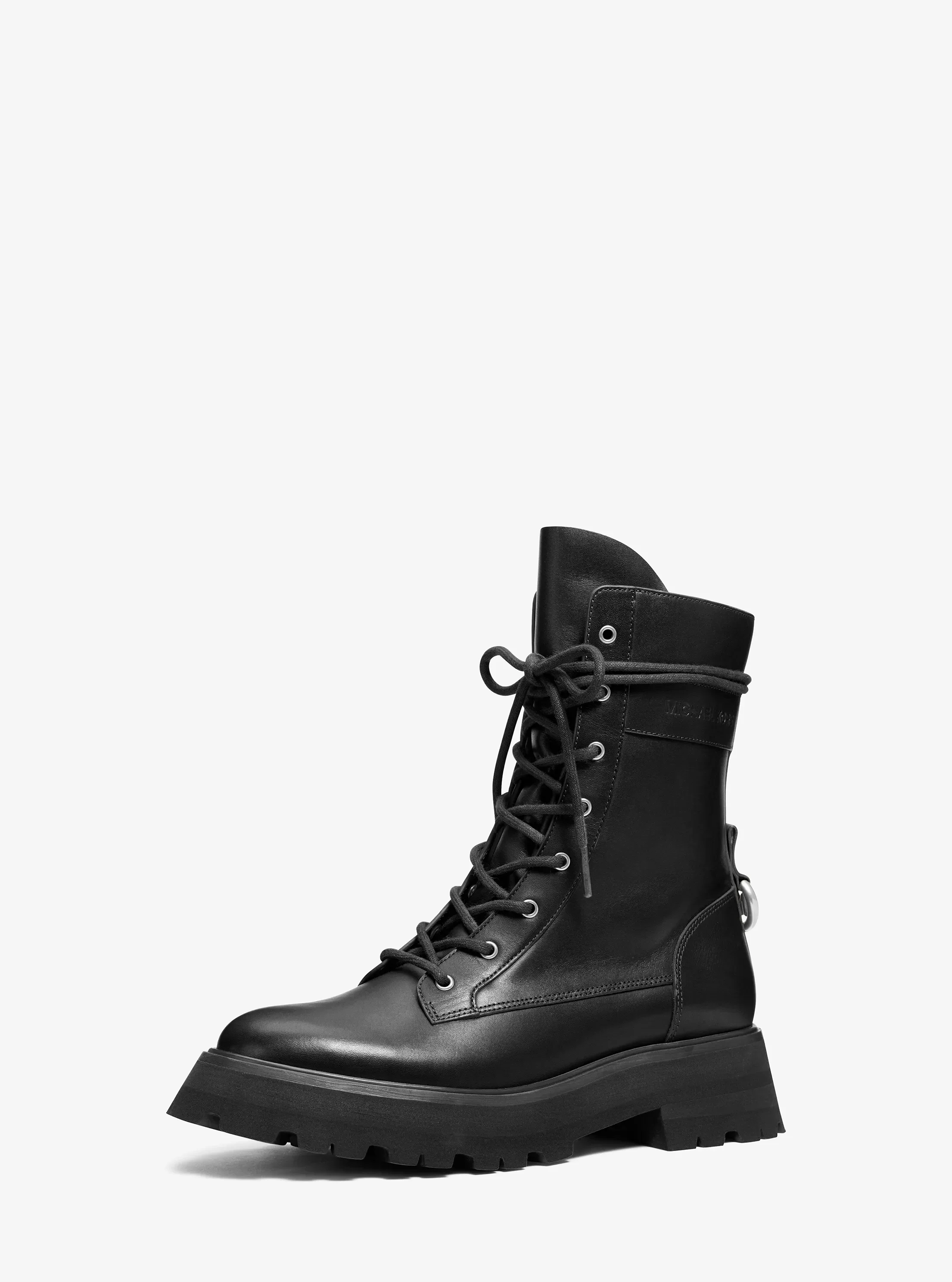 Женские ботинки Michael Kors Caleb Leather Combat Boot — фото 7