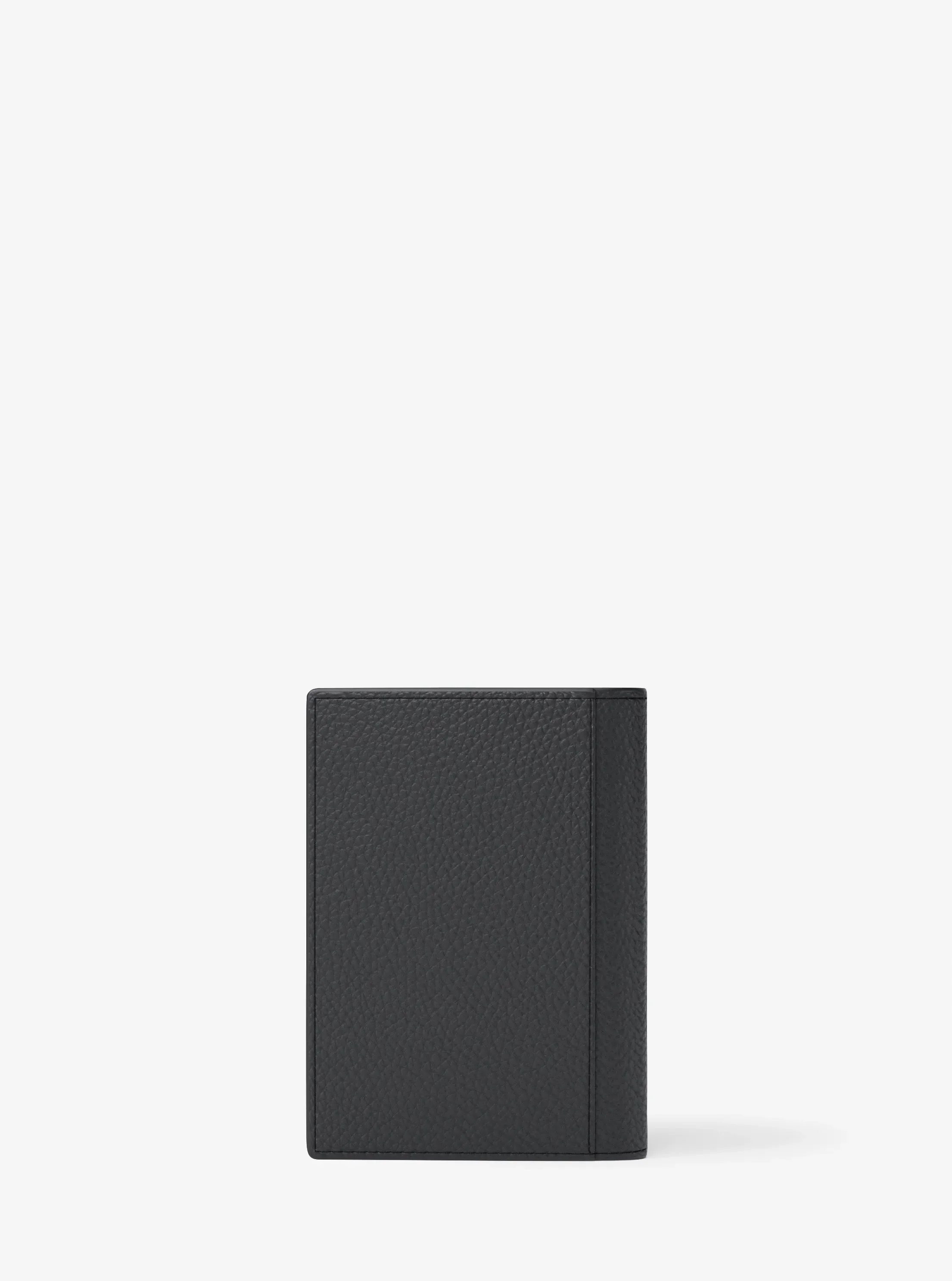 Мужской кошелёк Michael Kors Hudson Pebbled Leather Folio Card Case, цвет: Чёрный — фото 3