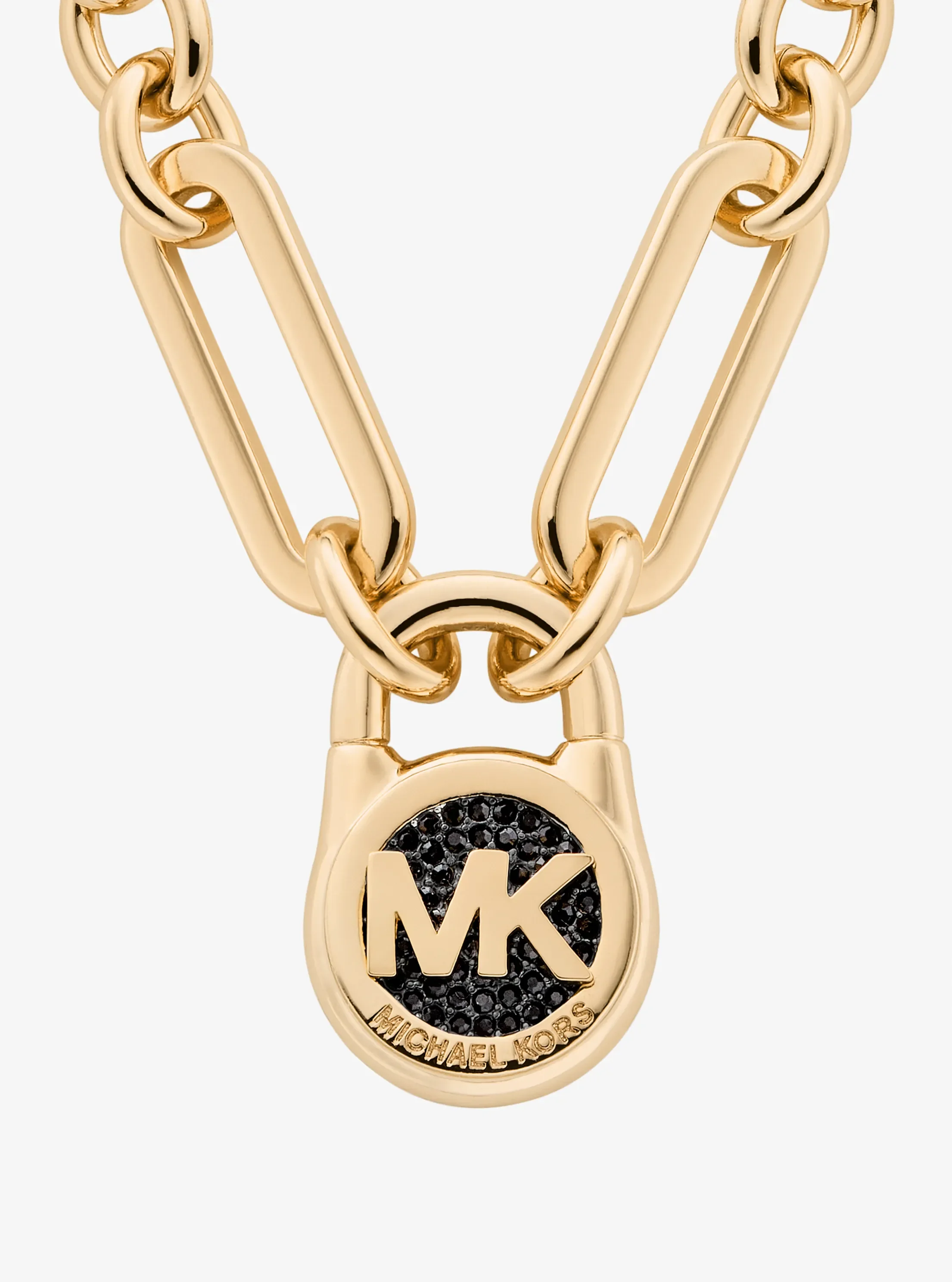 Колье Michael Kors Pavé Lock, цвет: Золотой — фото 2