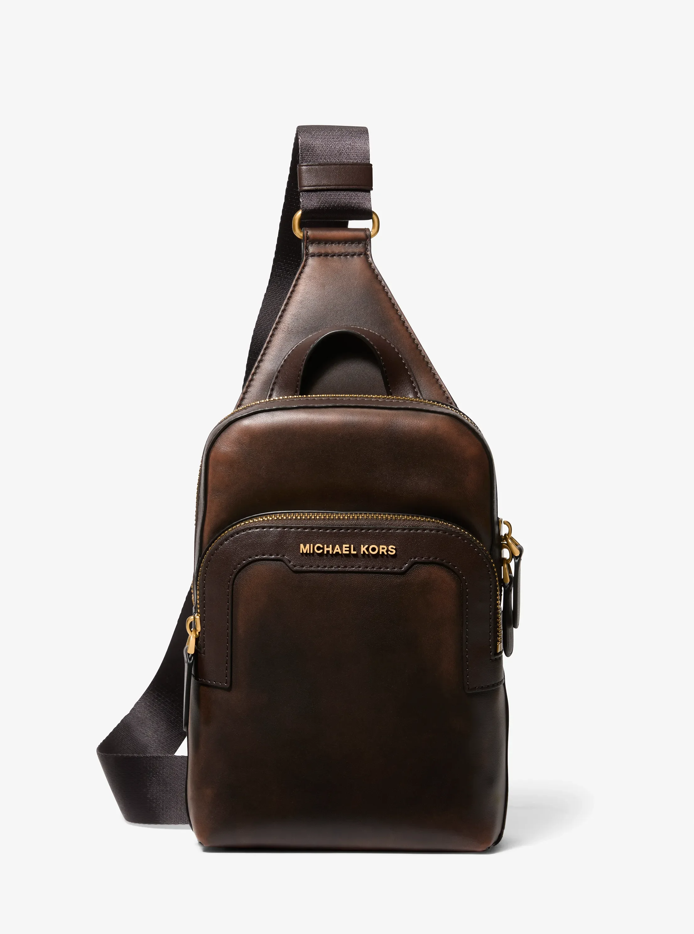 Мужские сумки Michael Kors Hudson Burnished Leather Sling