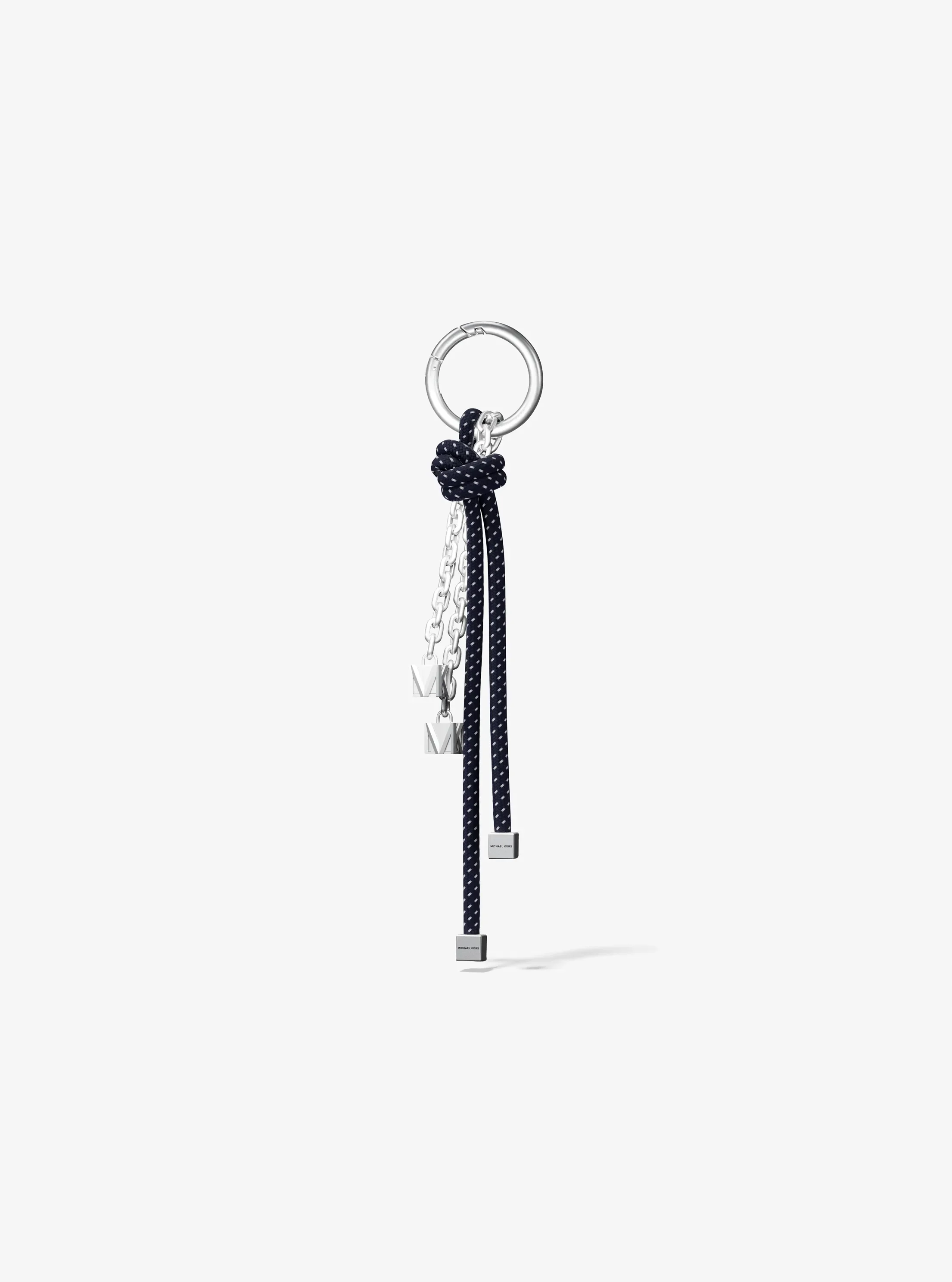 Женский брелок Michael Kors Silver-Tone and Speckled Cord Bag Charm, цвет: Dress Blues