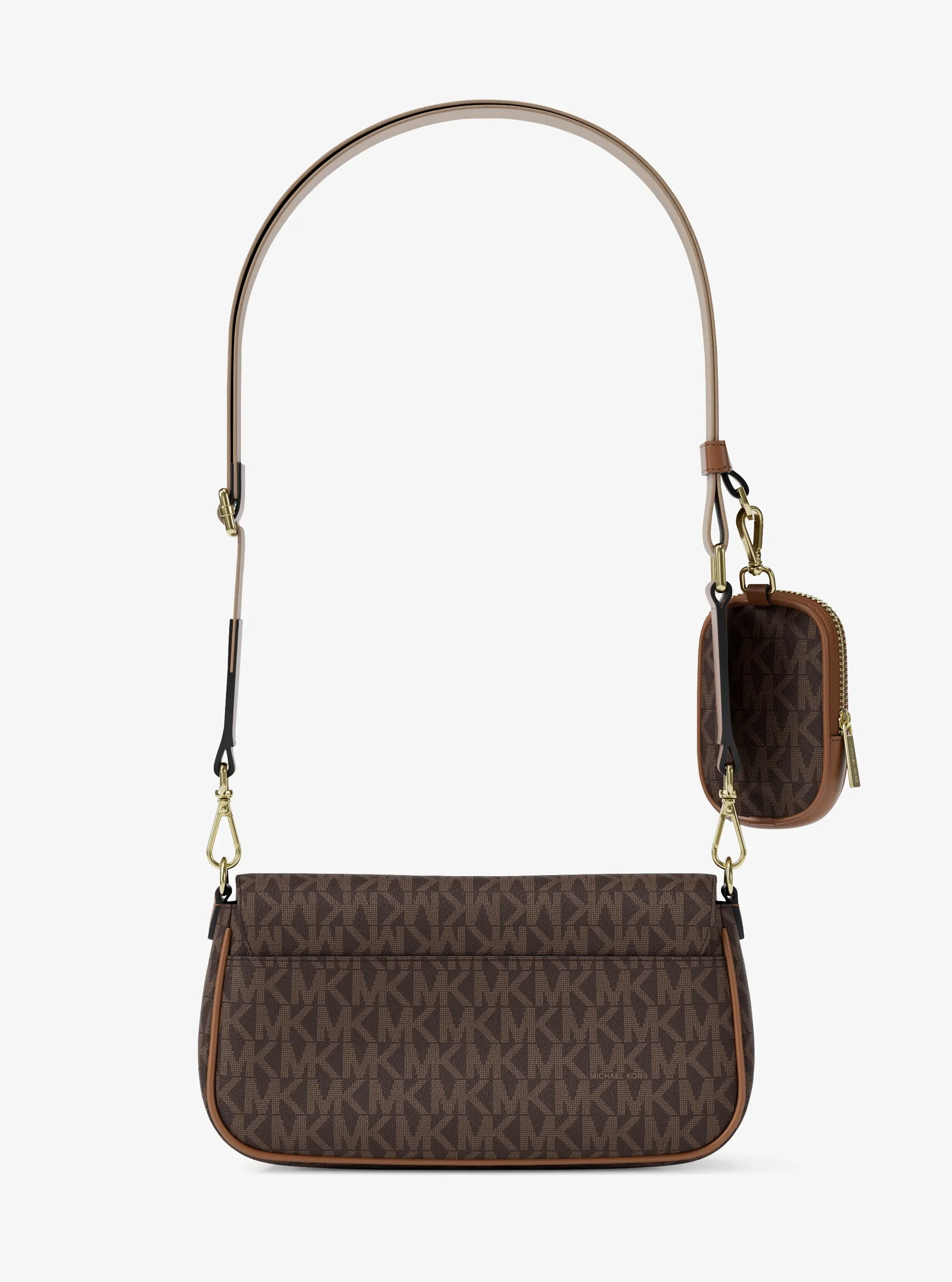 Сумки Michael Kors Jet Set Travel Small Signature Logo Crossbody With Pouch — фото 5