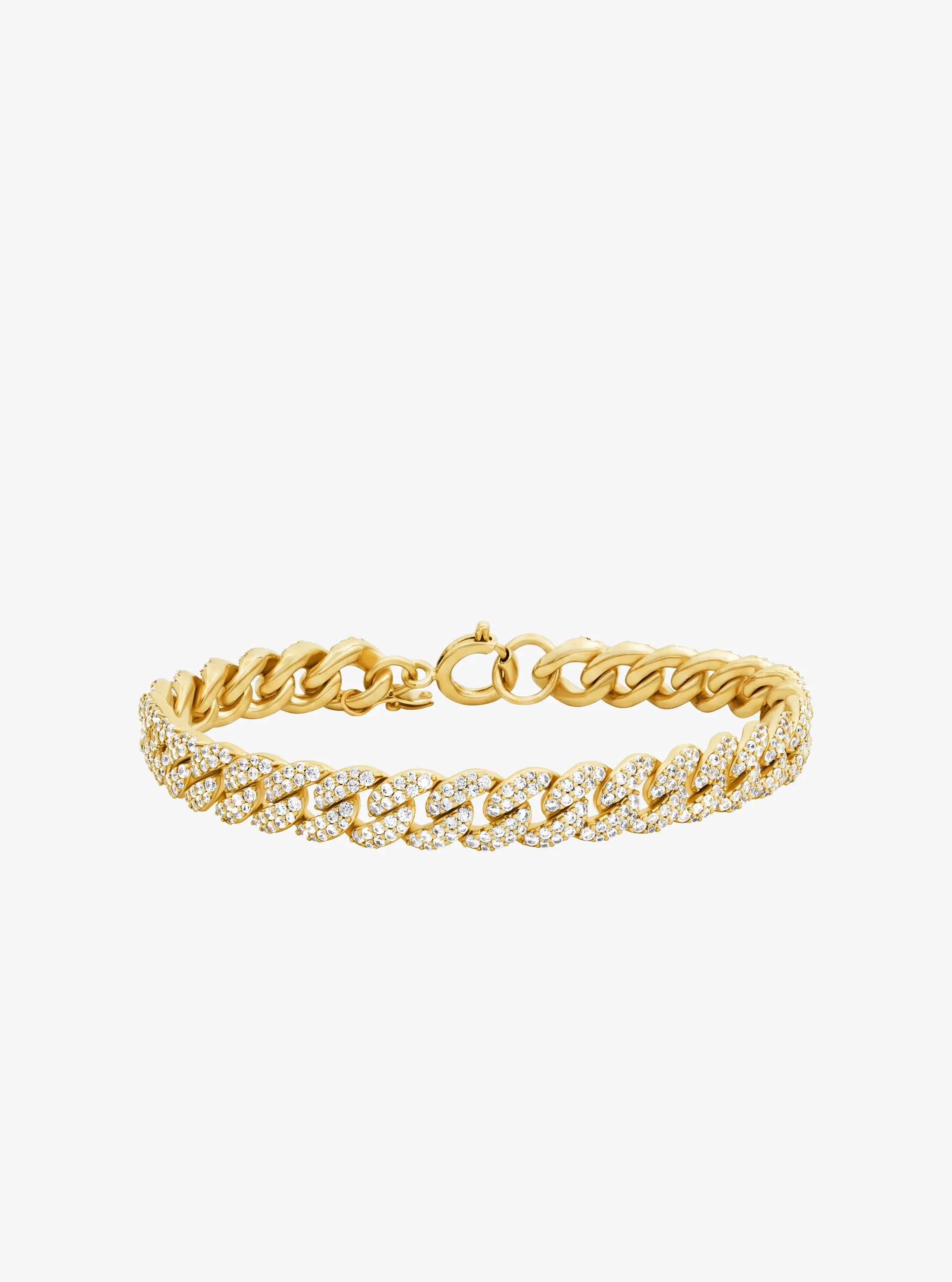 Женский браслет Michael Kors Pavé Curb-Link Chain, цвет: Золотой
